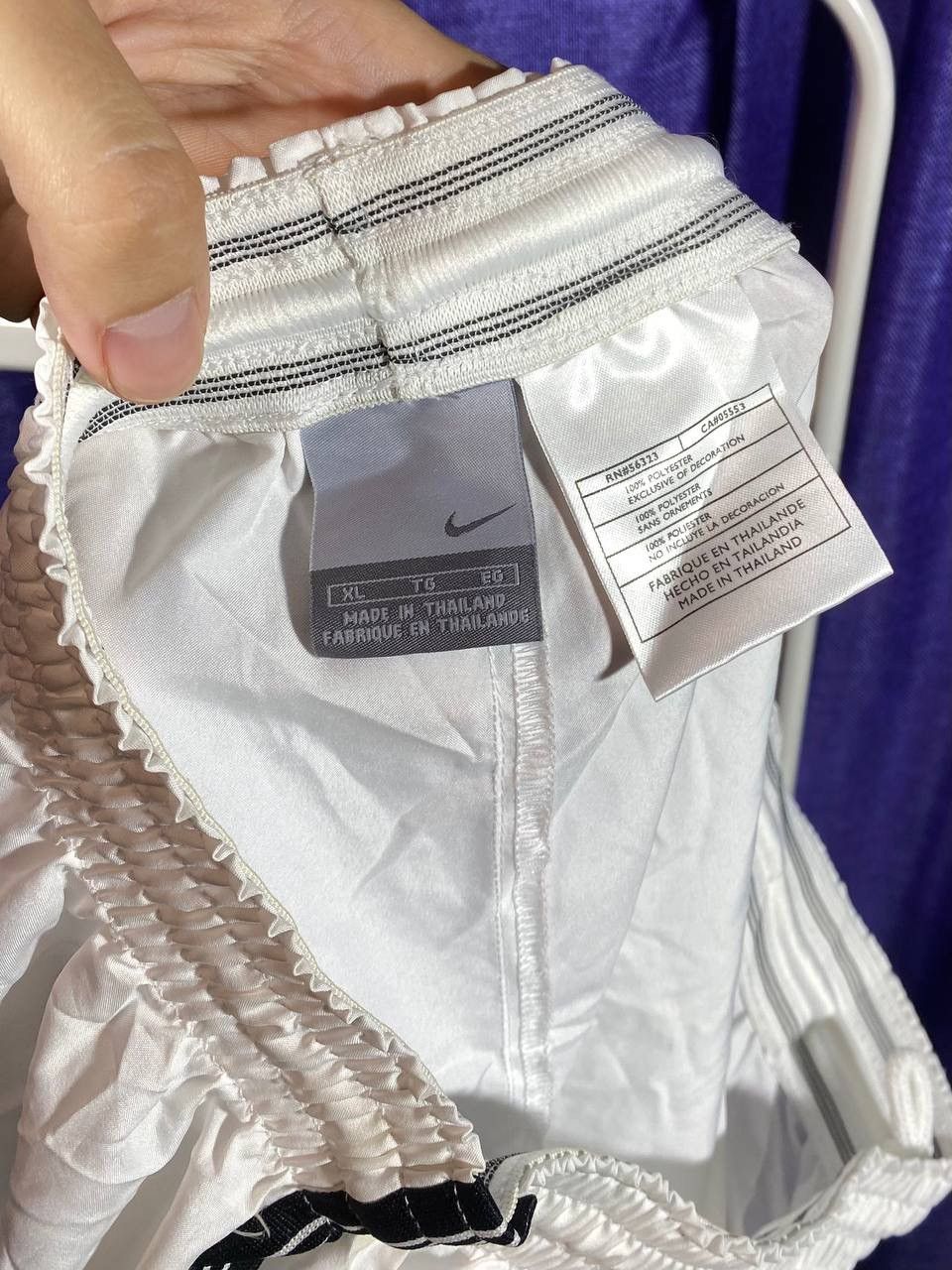 Nike × Vintage Nike Vintage Nylon White Y2K Shorts Size US 36 / EU 52 - 8 Thumbnail