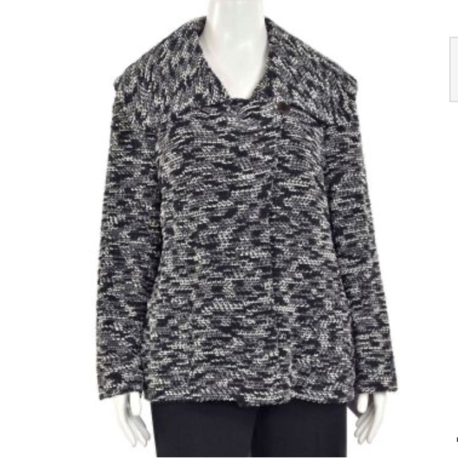 St. John St John Collection Black & Gray Boucle Sweater Jacket 4 Size S / US 4 / IT 40 - 3 Thumbnail