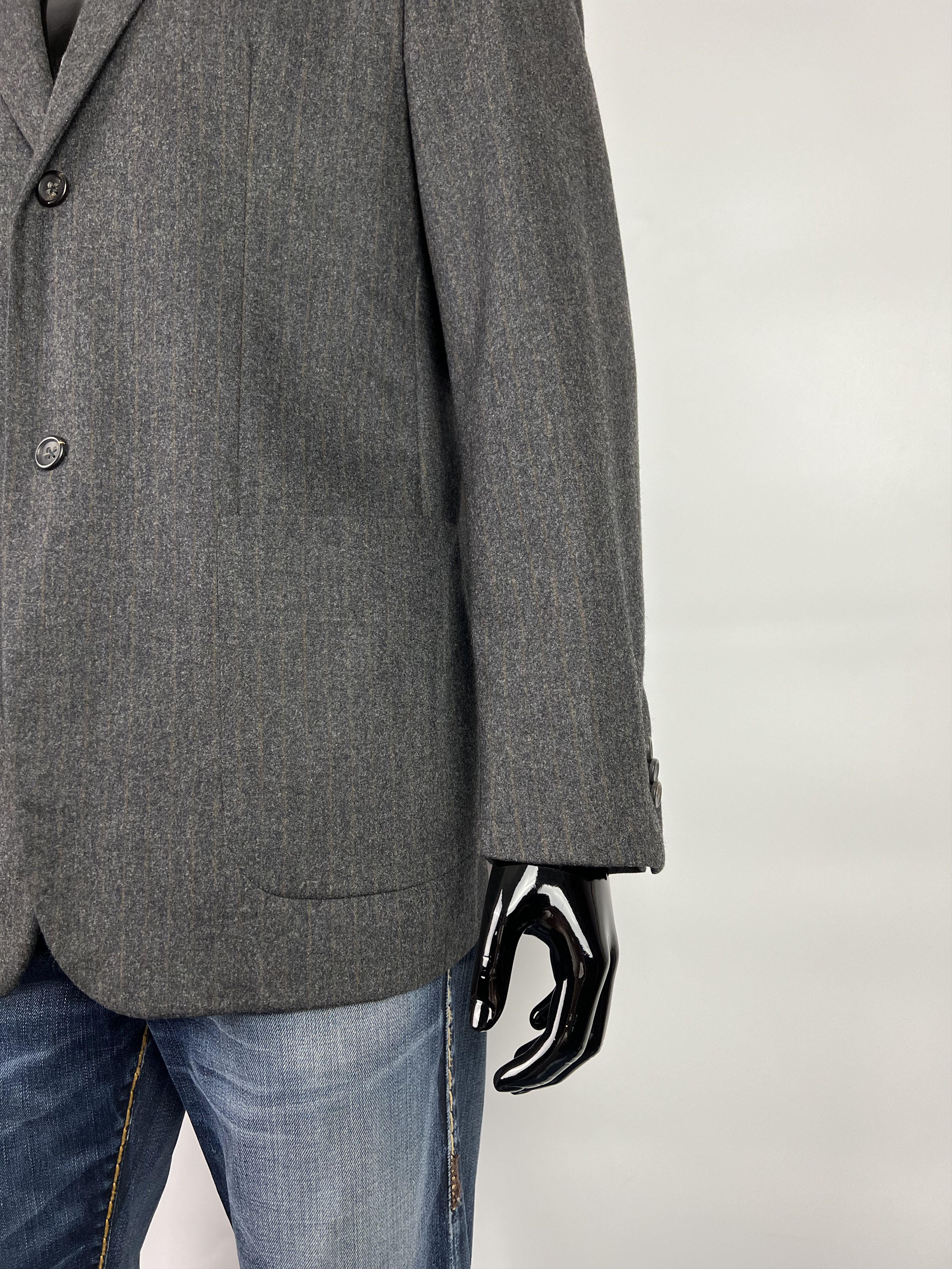 Jil Sander × Raf Simons Jil Sander Raf Simons Era Striped Wool Blazer Size 50R Size 50R - 4 Thumbnail