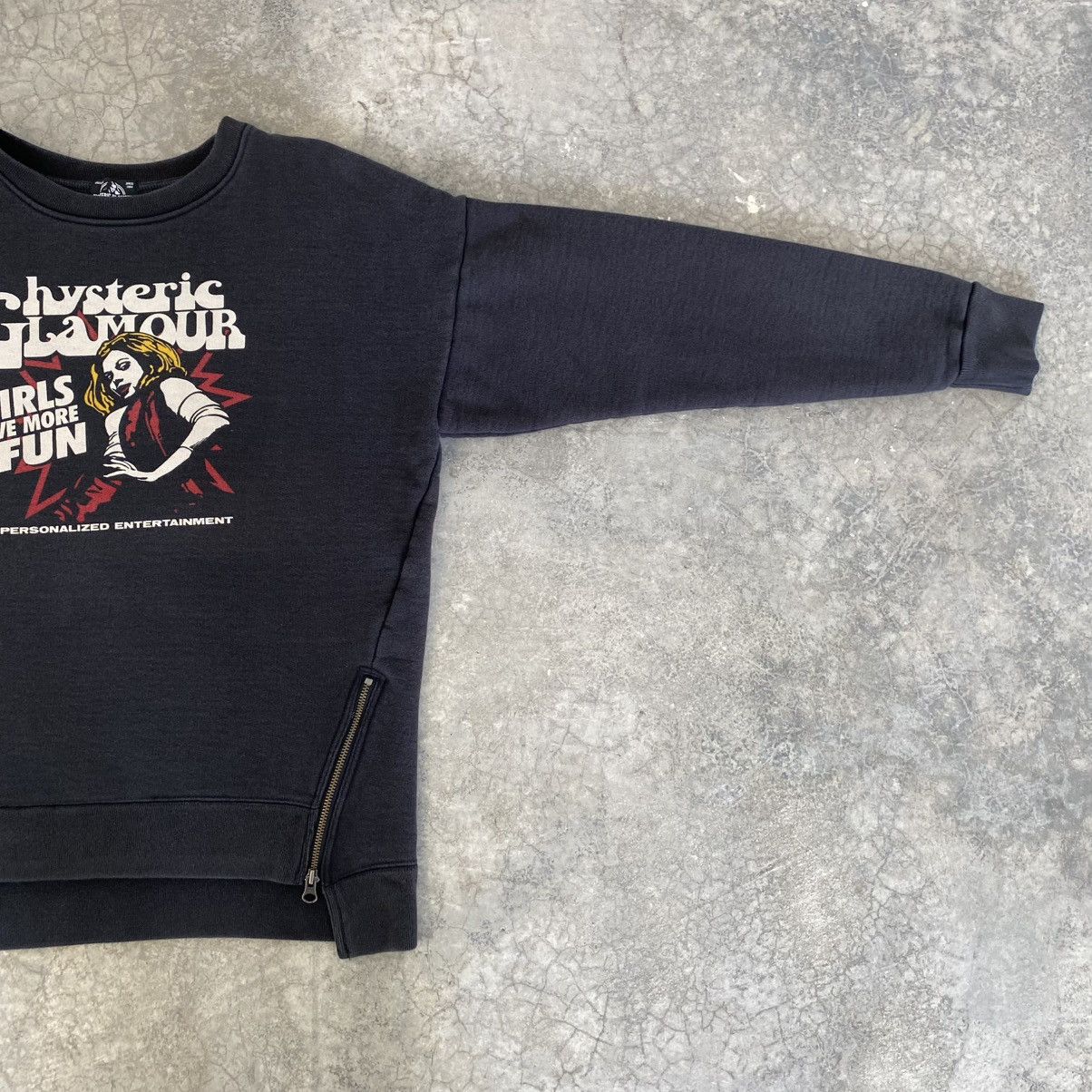 Hysteric Glamour Side Seam Zipper Crewneck Sweatshirt Size US M / EU 48-50 / 2 - 9 Thumbnail