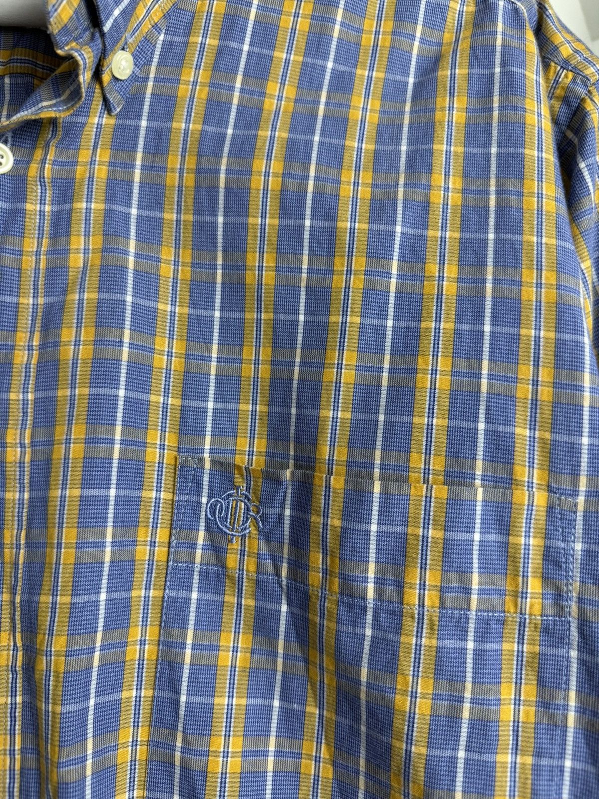 Christian Dior Monsieur × Dior × Vintage Vintage 90s Christian Dior Egyptian cotton checked shirt XL Size US XL / EU 56 / 4 - 4 Thumbnail