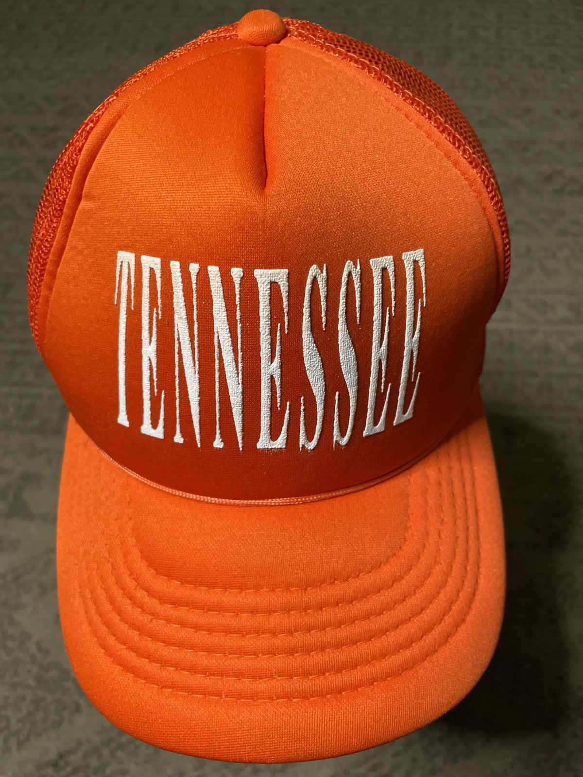 Vintage VINTAGE TENNESSEE TRUCKER HAT CAP SnapBack foam mesh orange Size ONE SIZE - 1 Thumbnail