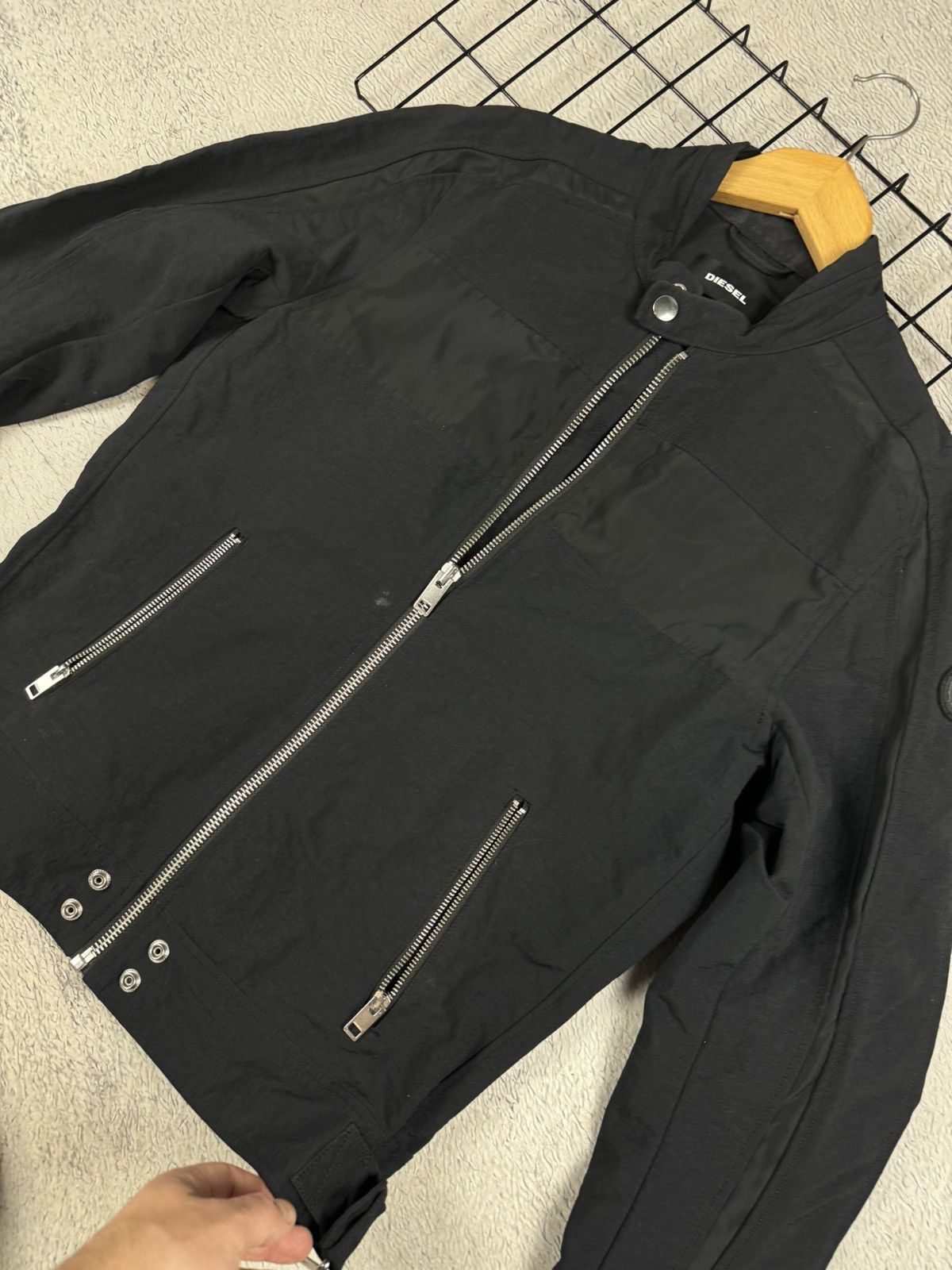 Diesel Diesel Racing Cowhide Leather Moto Racer Nylon Jacket L size Size US L / EU 52-54 / 3 - 5 Thumbnail