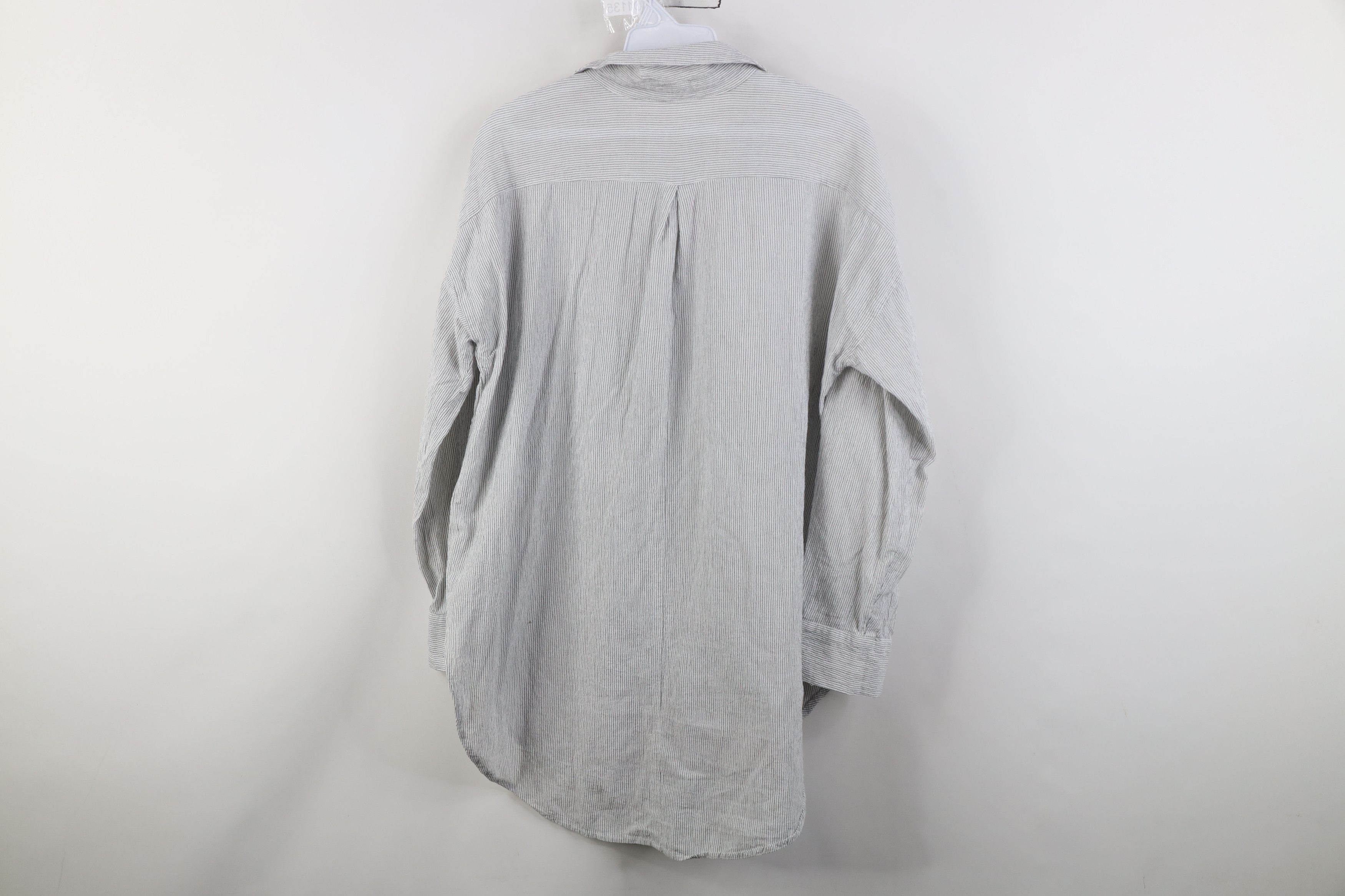 Eileen Fisher Eileen Fisher Oversized Organic Cotton Striped Button Shirt Size M / US 6-8 / IT 42-44 - 10 Thumbnail