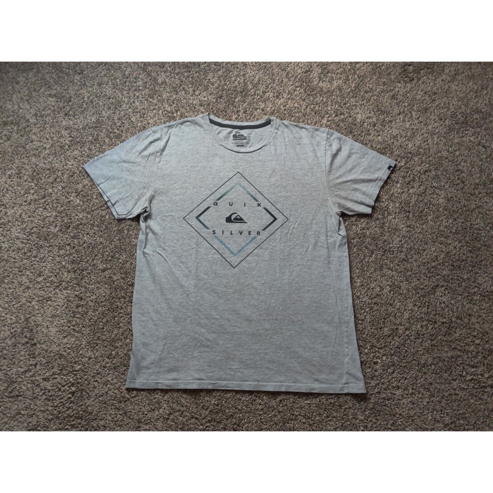 Quiksilver Quiksilver Shirt Adult Mens Large Gray Modern Fit Spell Out Size US L / EU 52-54 / 3 - 1 Thumbnail