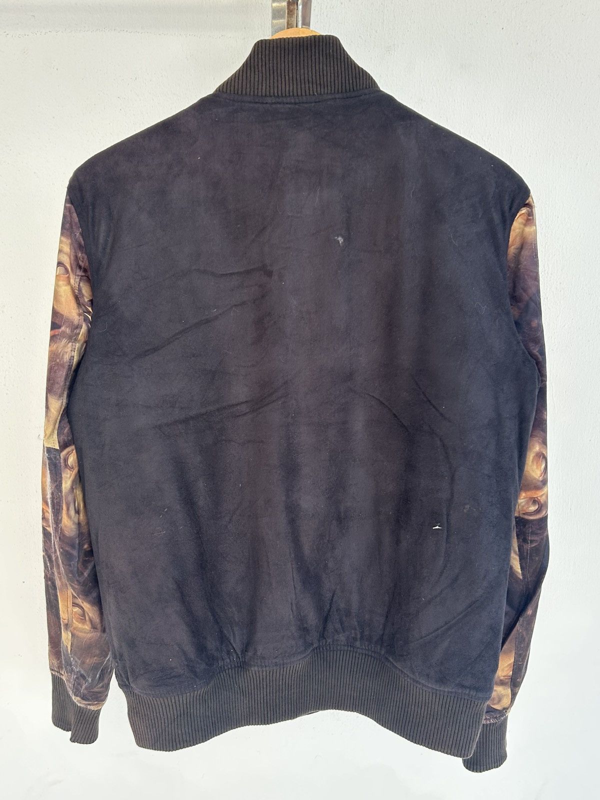 Japanese Brand Black Sovle Sleeve Overprint Bomber Jacket Size US L / EU 52-54 / 3 - 2 Thumbnail