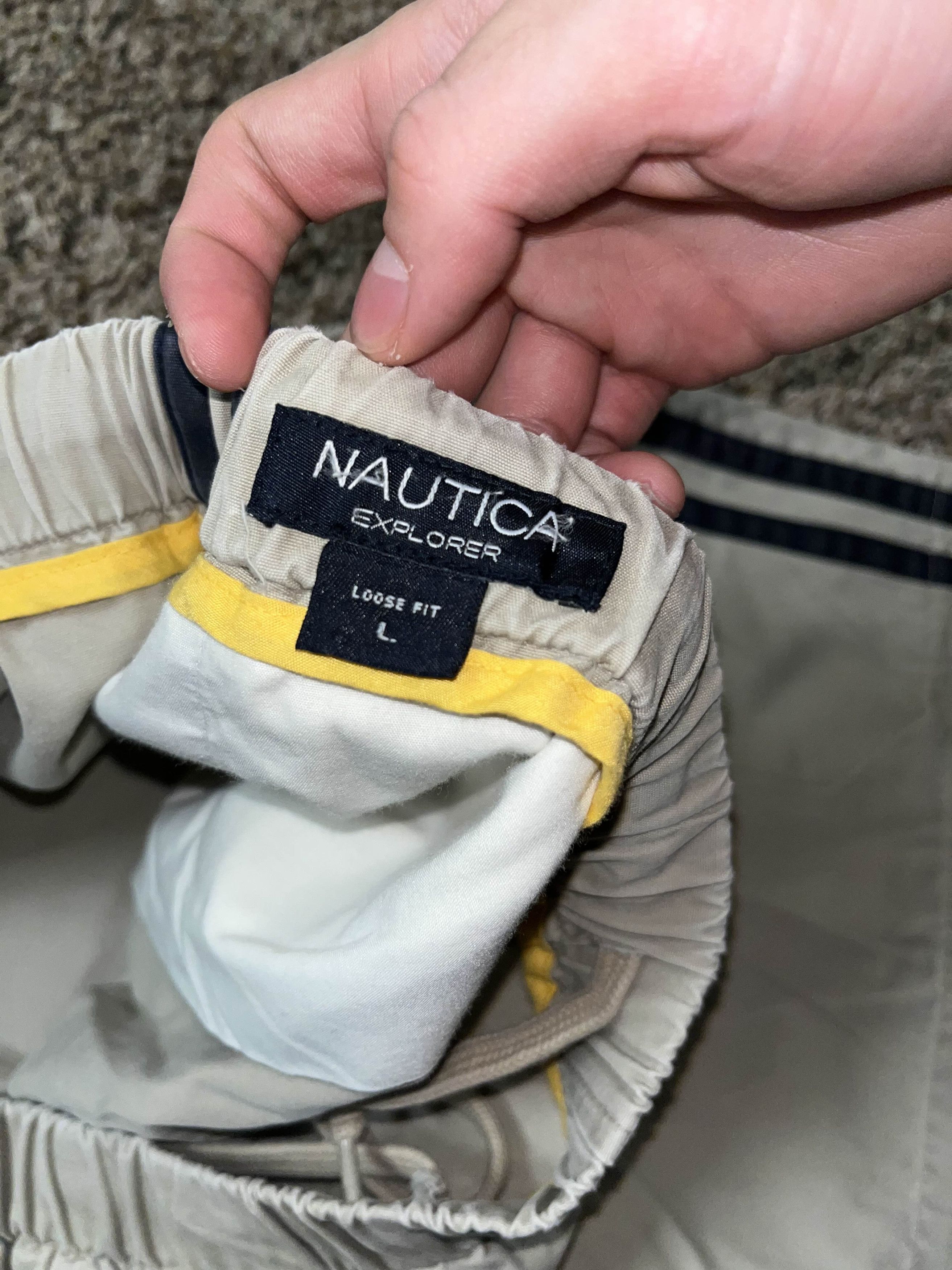 Nautica Y2K Nautica Explorer Striped Beige Shorts Size US 34 / EU 50 - 5 Thumbnail