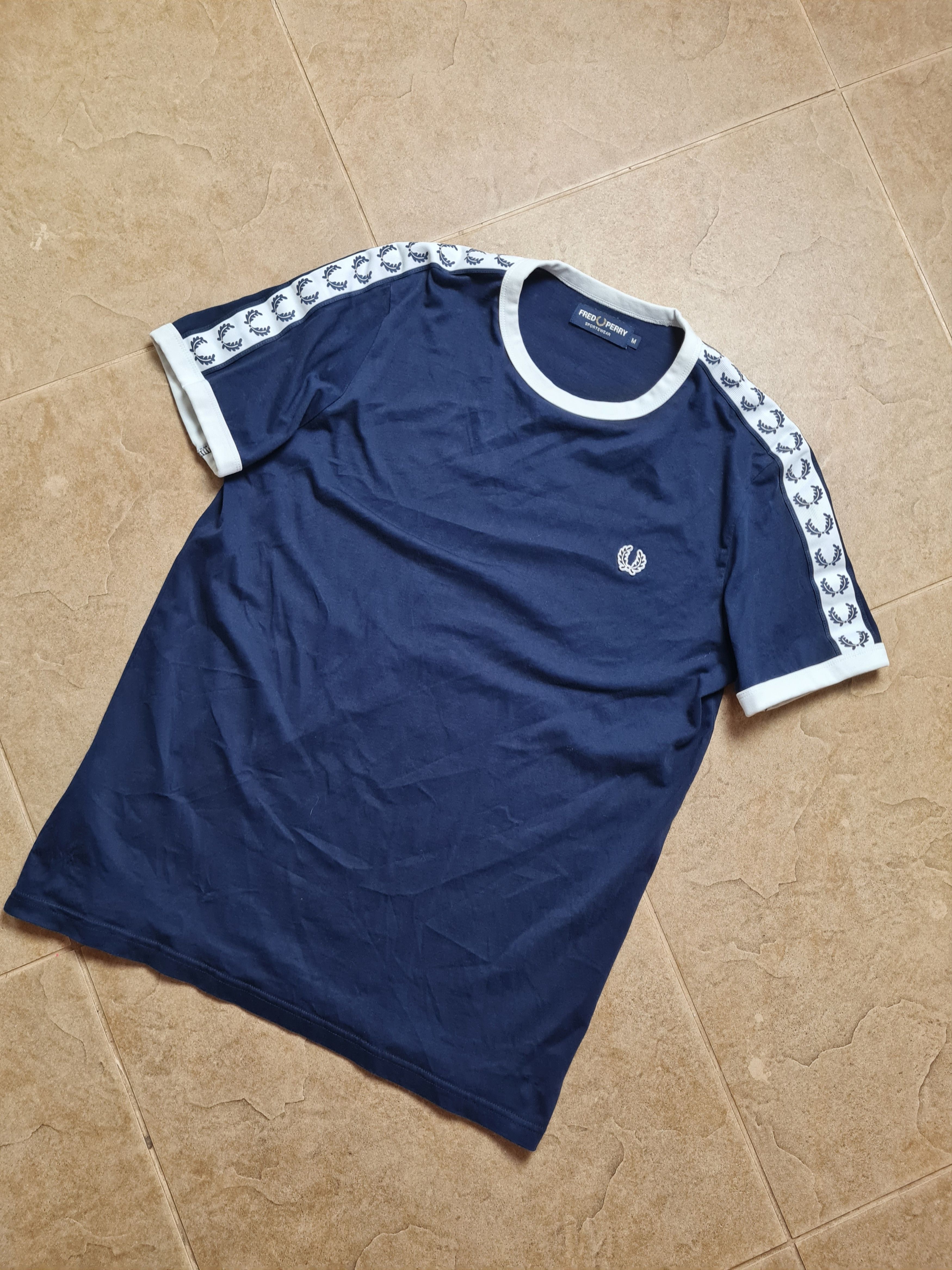 Fred Perry T-shirts Mens Fred Perry Ringer Blue White Size M Vintage Size US M / EU 48-50 / 2 - 10 Thumbnail
