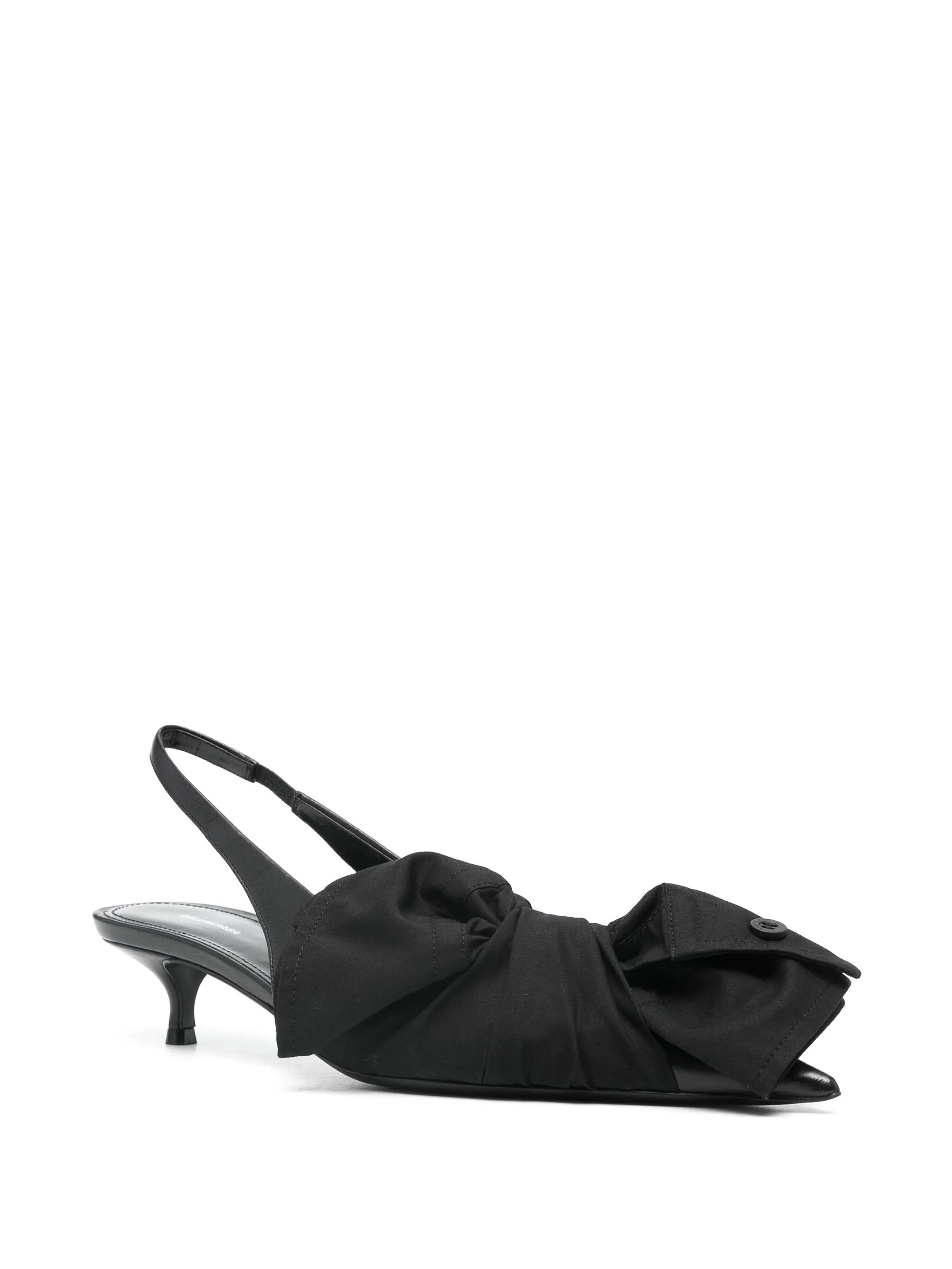 Balenciaga o1y0625 Slingback Pumps in Black Size US 7.5 / IT 37.5 - 2 Thumbnail