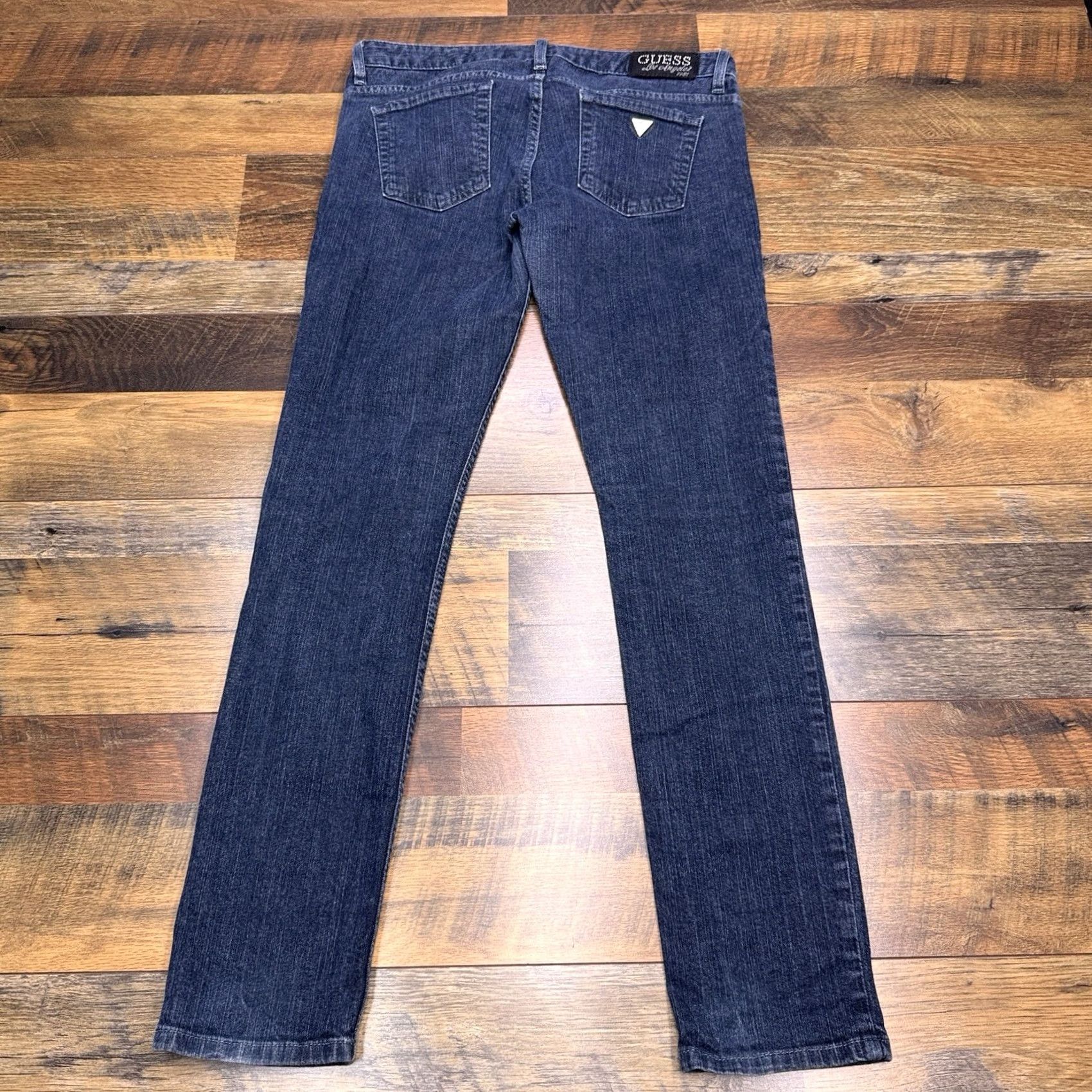 Guess GUESS Jeans Skinny Jeans Womens 29 Low Rise Stretch Denim Blue 5-Pocket City Slim Fit Womens Size 29 Regular Size 29" - 3 Thumbnail