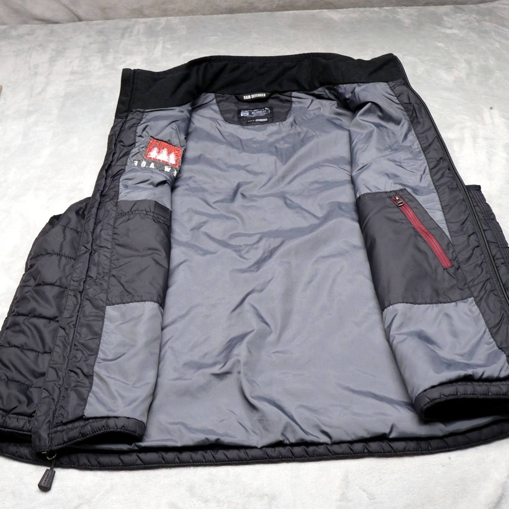 Carhartt VINTAGE Carhartt Gilliam Vest Mens 2XL Black Rain Defender Quilted Work LOGO Size US XXL / EU 58 / 5 - 4 Thumbnail