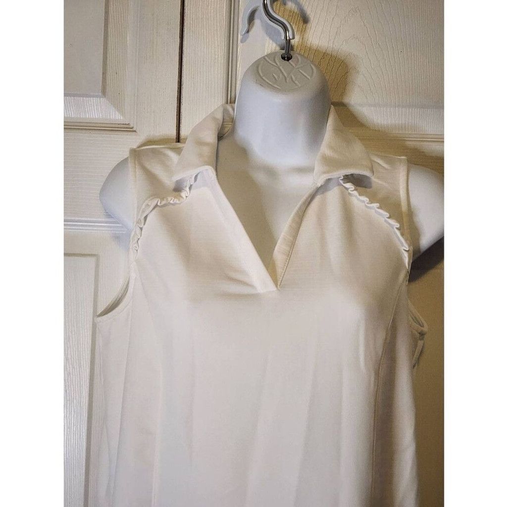 Chicos Chico's White Polo Size S / US 4 / IT 40 - 2 Thumbnail
