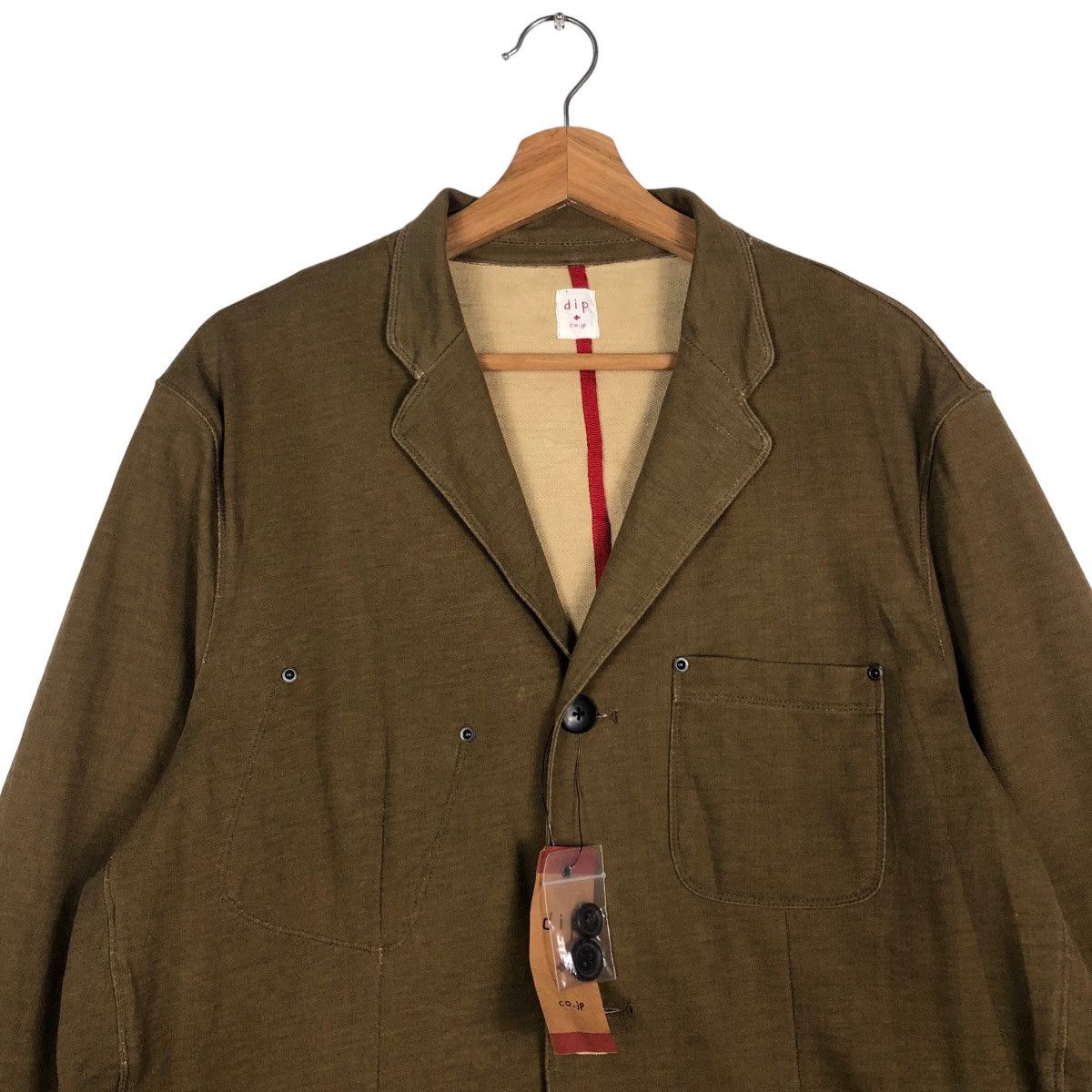 Issey Miyake 🔥NWT Vintage Chore Work Jacket DIP Double Breast Japan Size US L / EU 52-54 / 3 - 3 Thumbnail