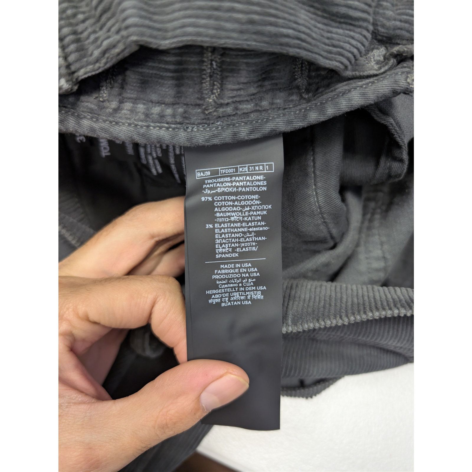 Tom Ford o1rshd1 Slim Fit Coated Denim Jeans in Black / Grey Size US 30 / EU 46 - 17 Thumbnail