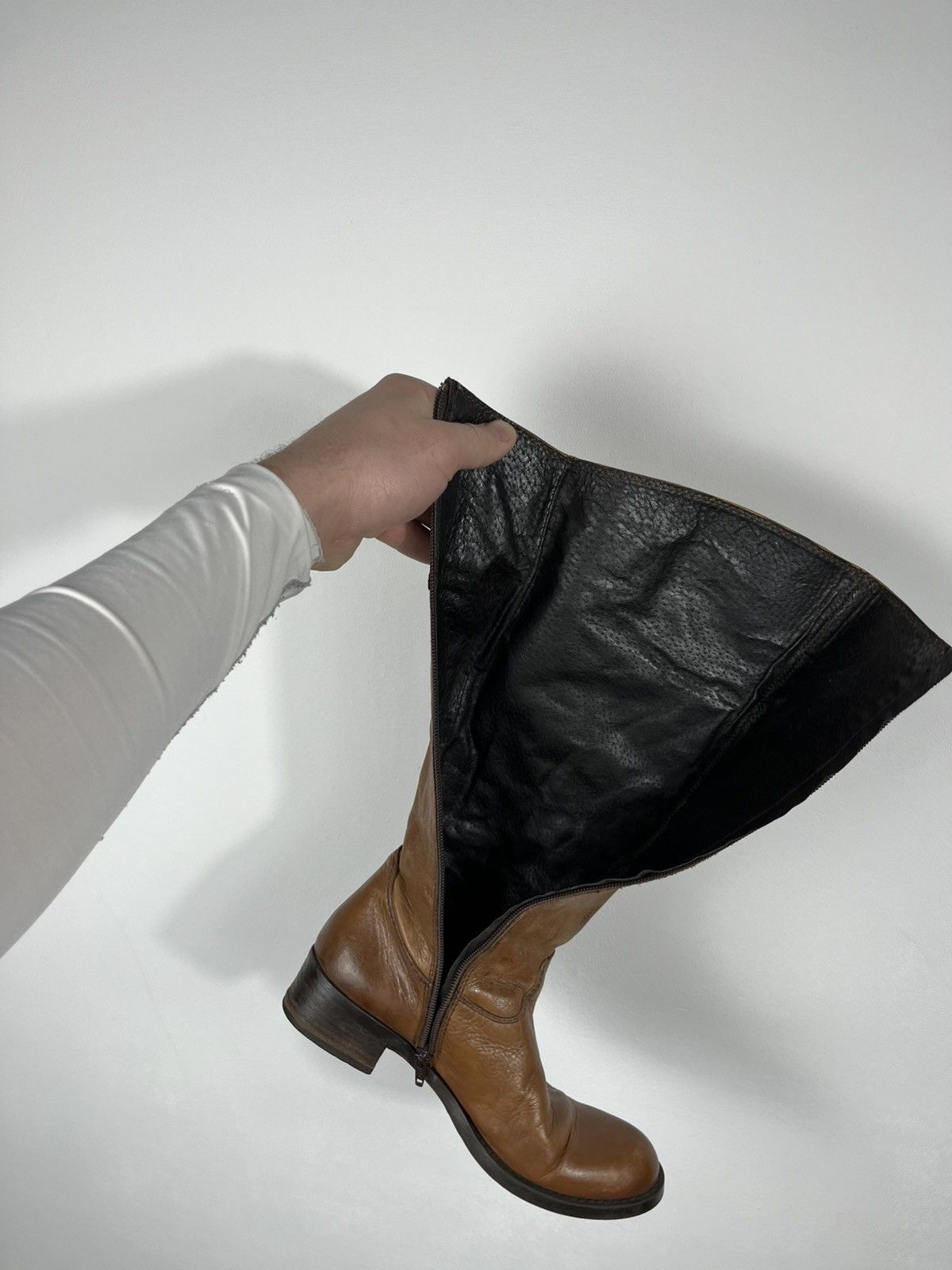 Other Western Leather Knee High Boots Brown EU 37 Size US 6 / IT 36 - 14 Thumbnail