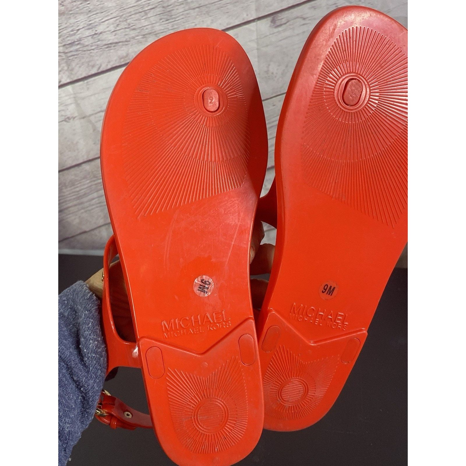 Michael Kors Sz 9 Michael Kors Coral Reef Pink Jelly Gold Plate Sandals Size US 9 / IT 39 - 8 Thumbnail