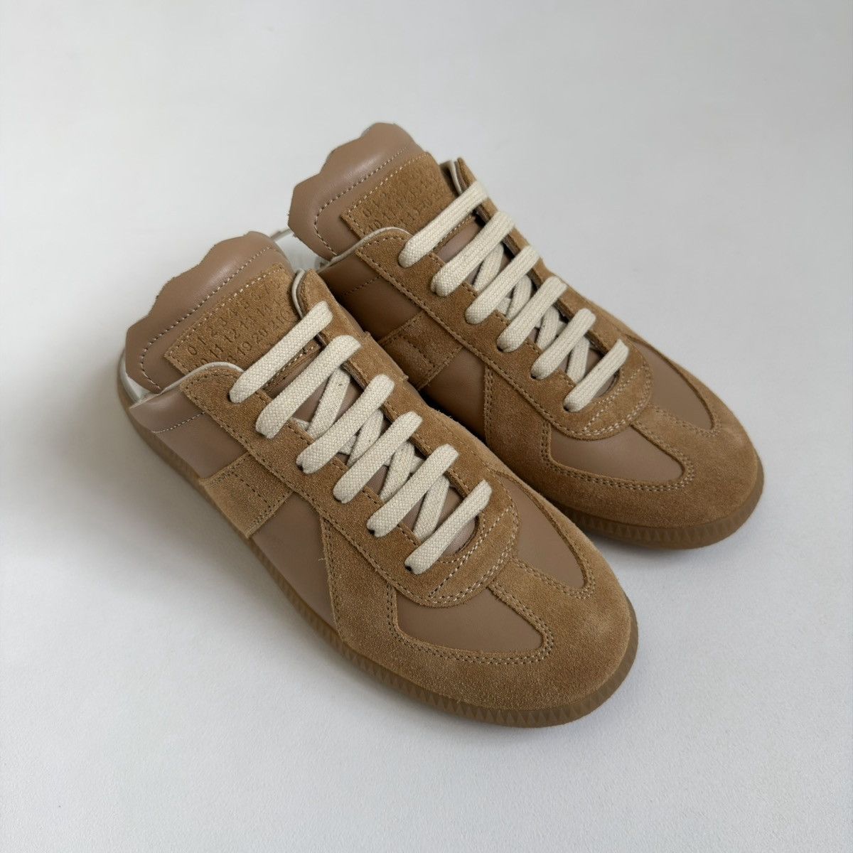 Maison Margiela S/S 20 Tan Leather ‘Mule’ GAT Sneakers Size US 7 / IT 37 - 4 Thumbnail