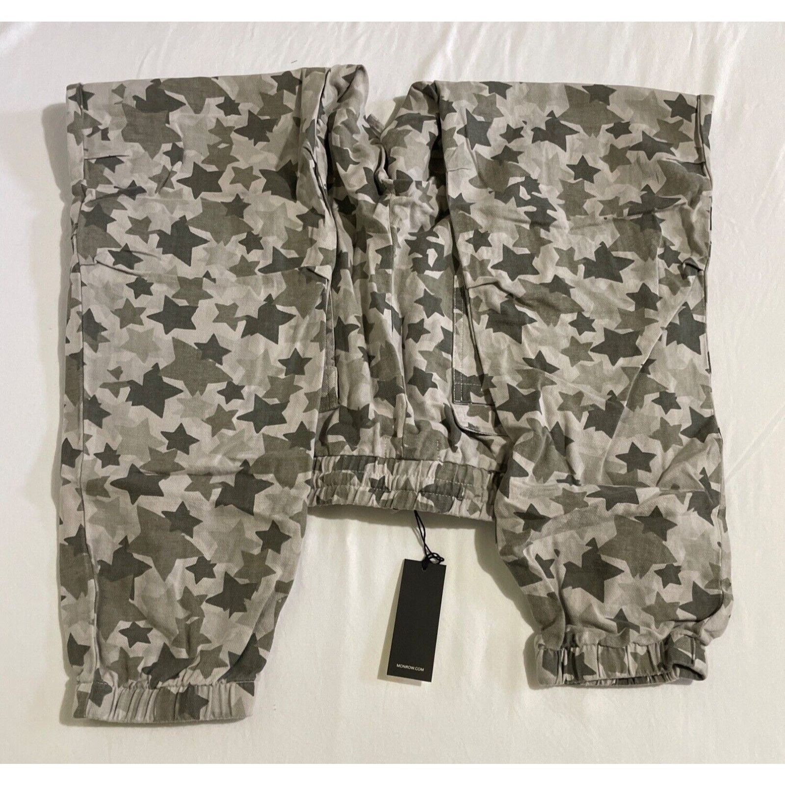 MONROW Monrow · Star Camo Joggers · Size Large · Elastic Waist Size 32" / US 10 / IT 46 - 6 Thumbnail