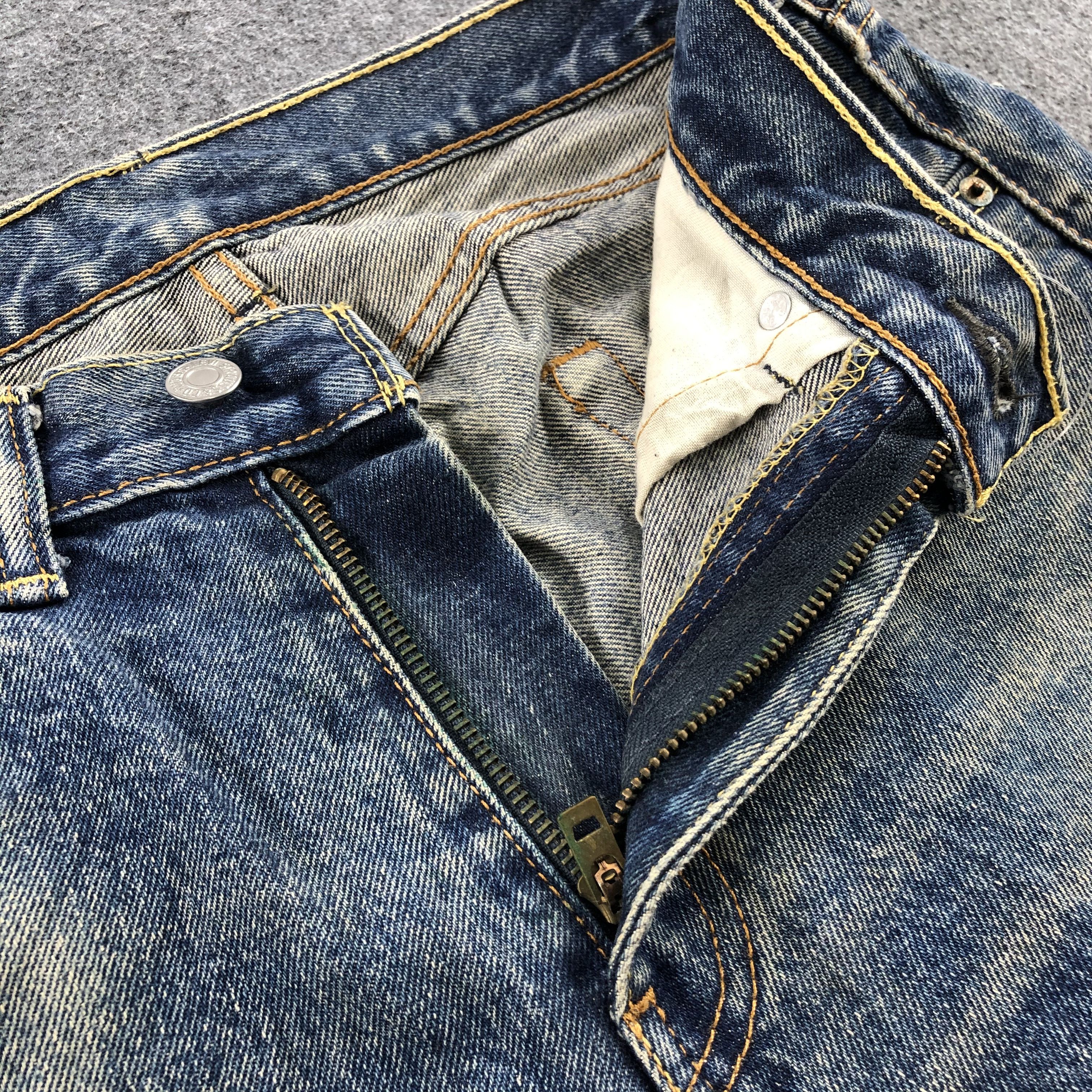 Levi's Rusty Wash Vintage Levis 505 Jeans Faded Blue Denim-J1037 Size US 30 / EU 46 - 7 Thumbnail