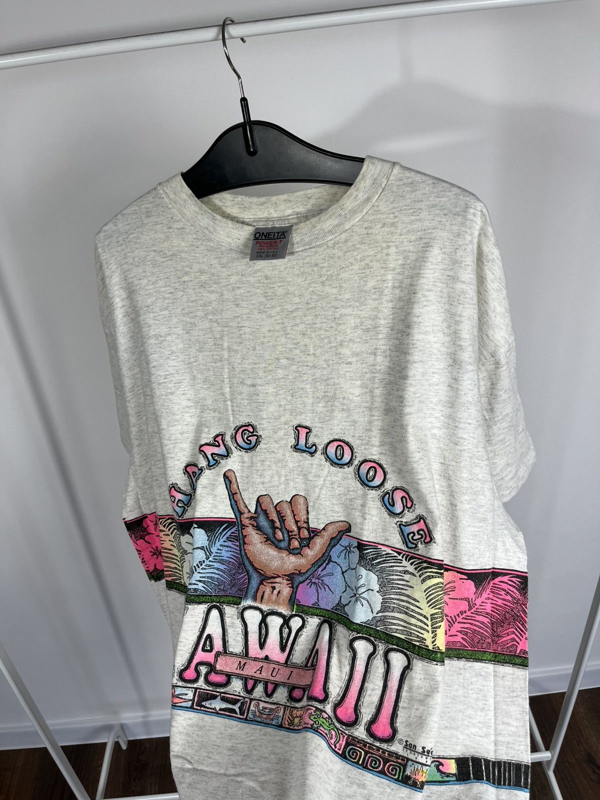 Other Vintage Oneita Hawaii Hang Loose Shaka Single Stitch Tee XXL Size US XXL / EU 58 / 5 - 9 Thumbnail
