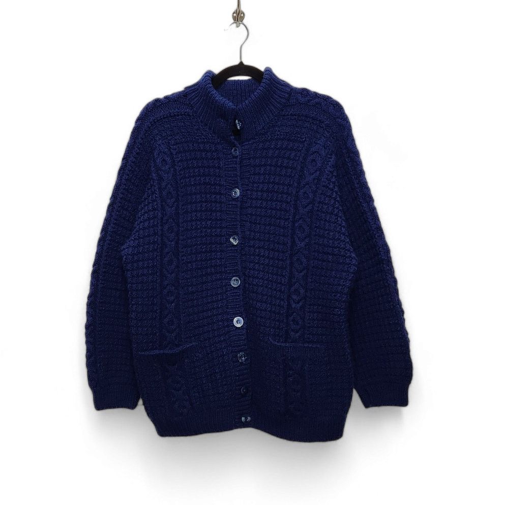Vintage Vintage Handmade Sweater Cardigan Grandma Grandpa Cable Size M / US 6-8 / IT 42-44 - 1 Thumbnail