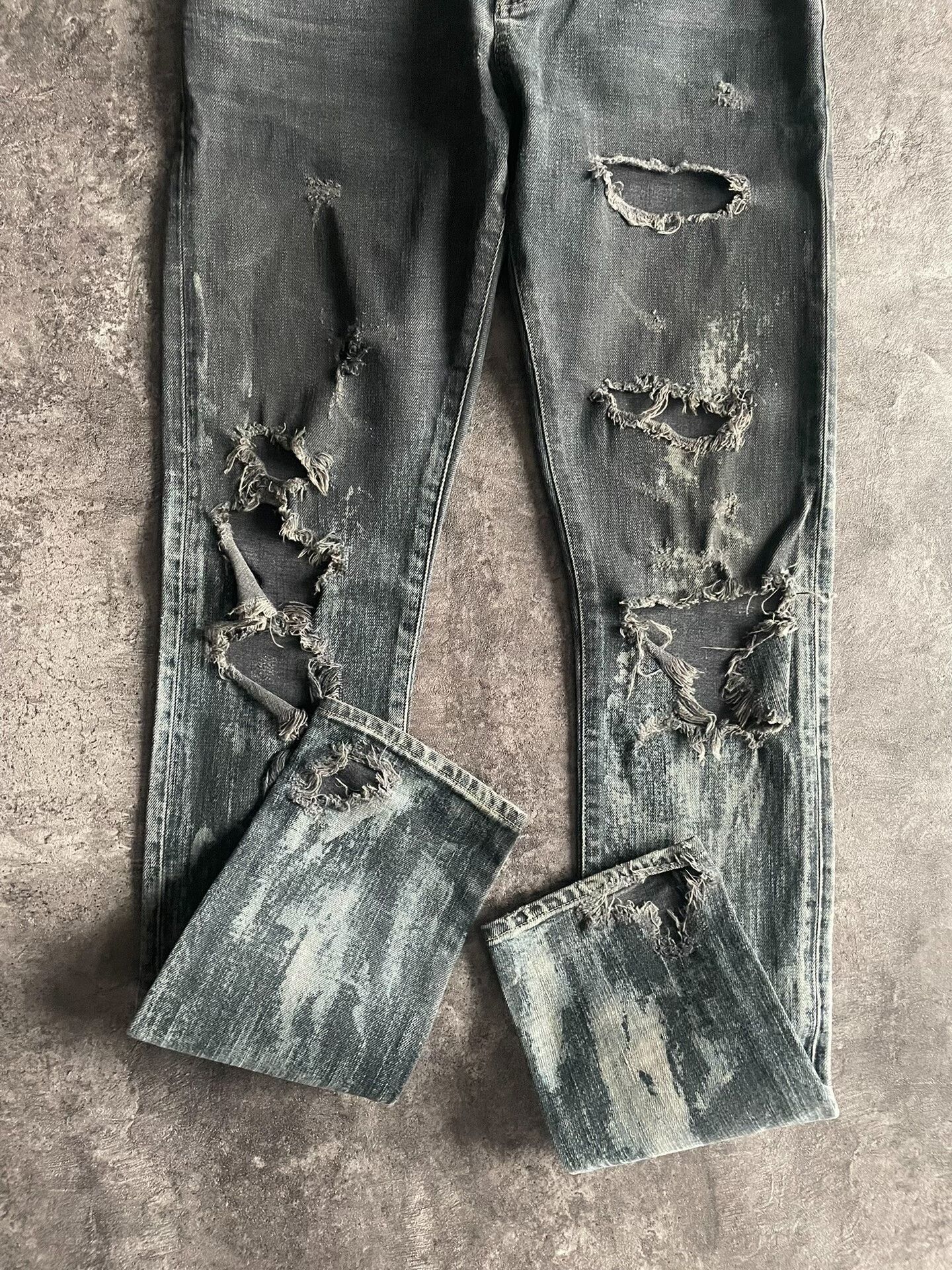 Saint Laurent Paris saint laurent distressed ripped jeans fall winter. Size US 29 - 3 Thumbnail
