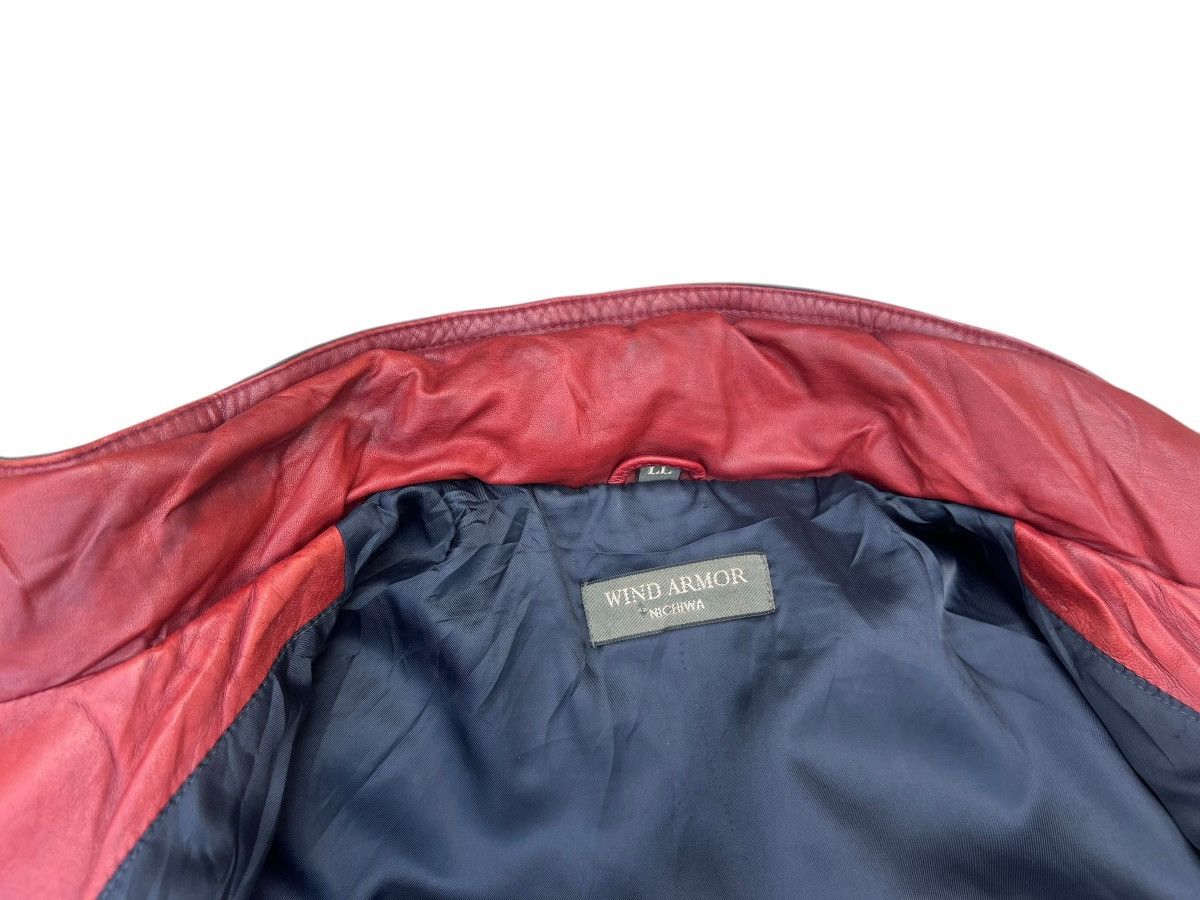 Japanese Brand VTG Nichiwa Wind Armour Patina Sheepskin Leather Down Jacket Size US L / EU 52-54 / 3 - 15 Thumbnail