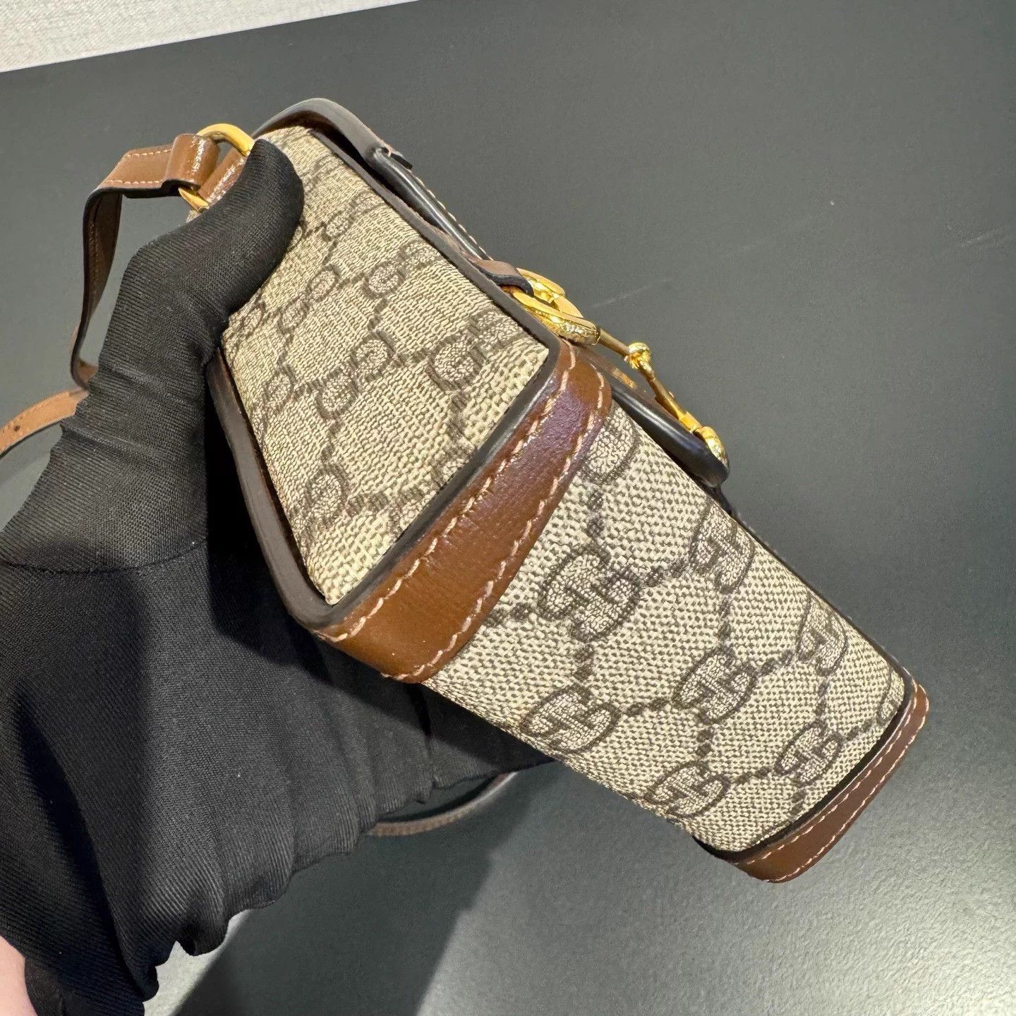 Gucci Gucci 1955 Caramel Phone Bag Size ONE SIZE - 4 Thumbnail