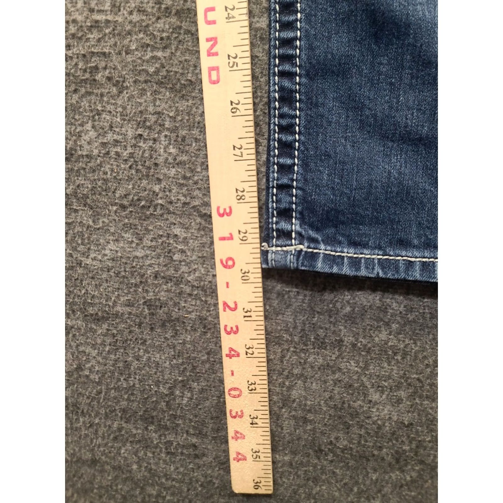 Miss Me Miss Me Jeans Womens 26x30 Skinnty Fit Tapered Leg Embroidered Rhinestone Cowgirlcore Denim Blue 30in Inseam Regular Fit 5-Pocket Womens Jeans Size 26" / US 2 / IT 38 - 6 Thumbnail