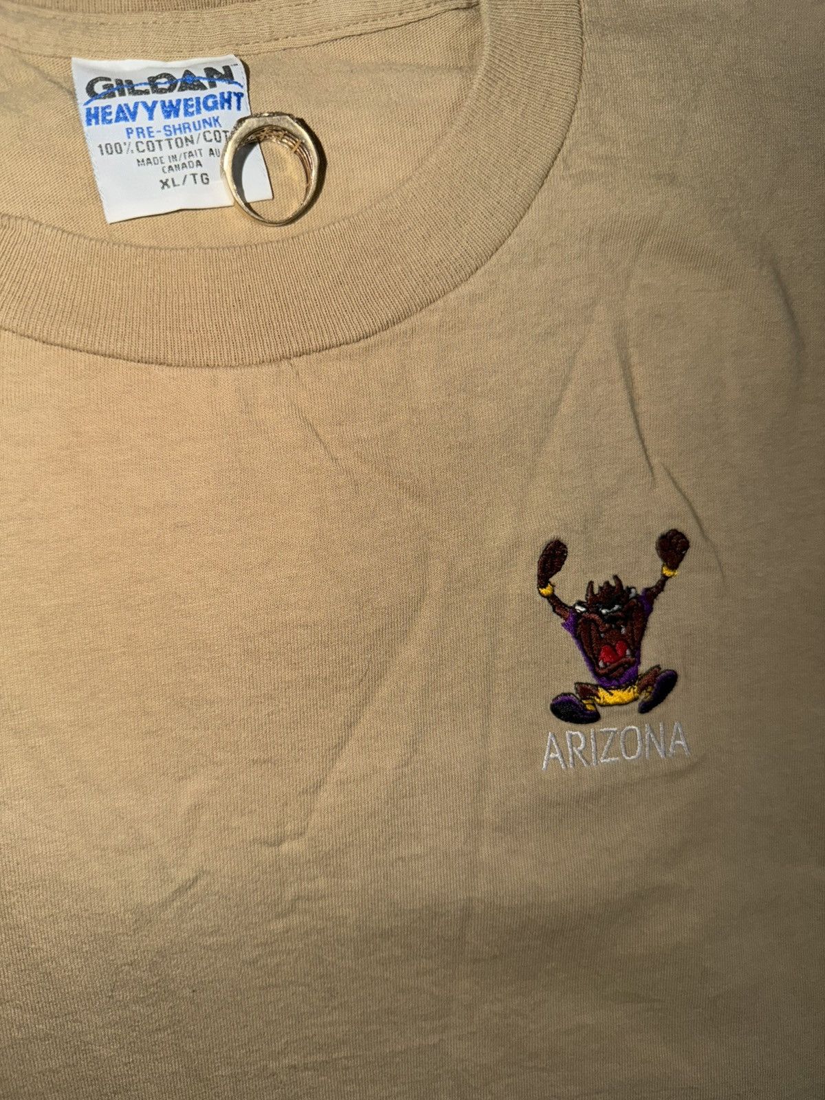 Warner Bros Vintage Taz looney tunes Arizona embroidered logo t-shirt XL Size US XL / EU 56 / 4 - 4 Thumbnail