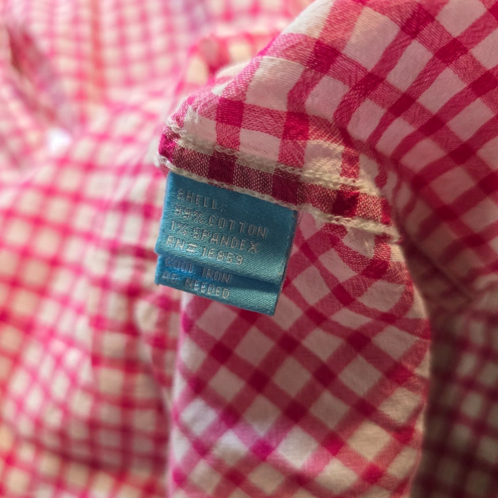 J.McLaughlin J McLaughlin Top Womens Size 12 Pink Plaid Gingham Long Sleeve Preppy Casual Shirt Size XL / US 12-14 / IT 48-50 - 7 Thumbnail