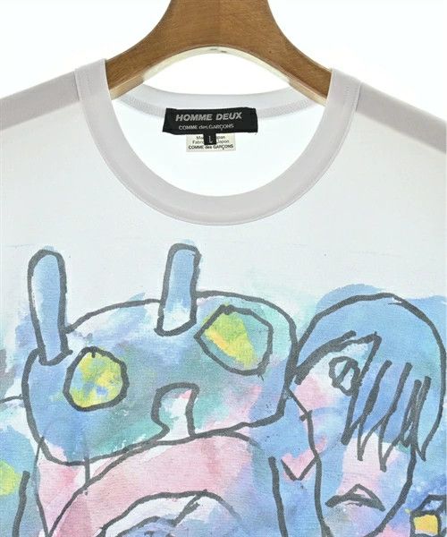 Comme des Garcons Homme Deux T-Shirts graphic print polyester crewneck short sleeve White Size US L / EU 52-54 / 3 - 3 Thumbnail