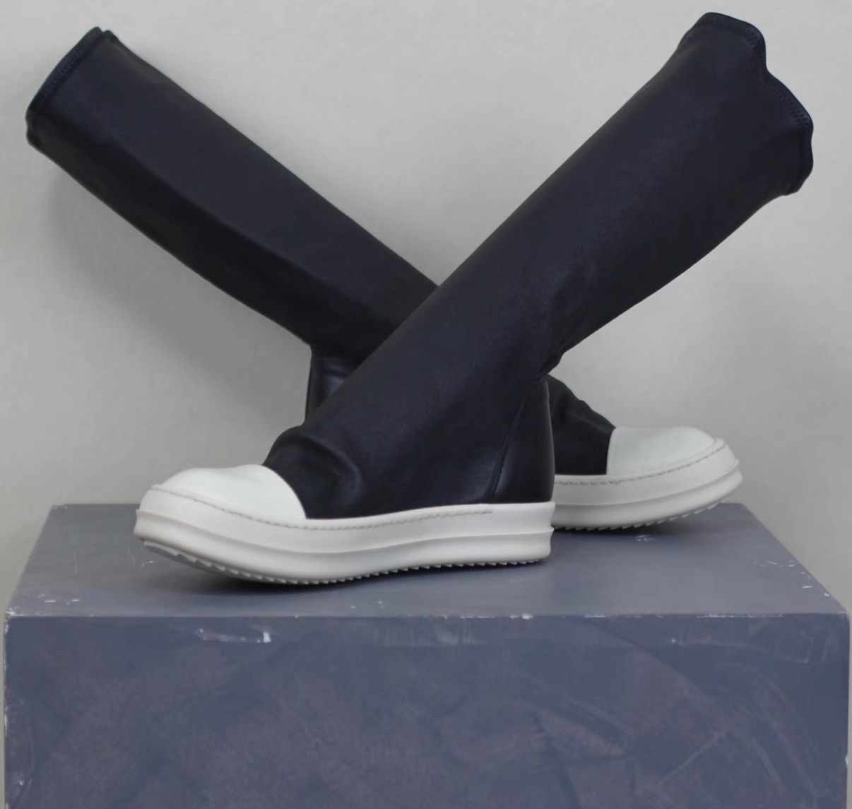 Rick Owens Rick Owens Mainline Lambskin "God" Boots/Long Boots (Unisex) Size US 5 / IT 35 - 5 Thumbnail