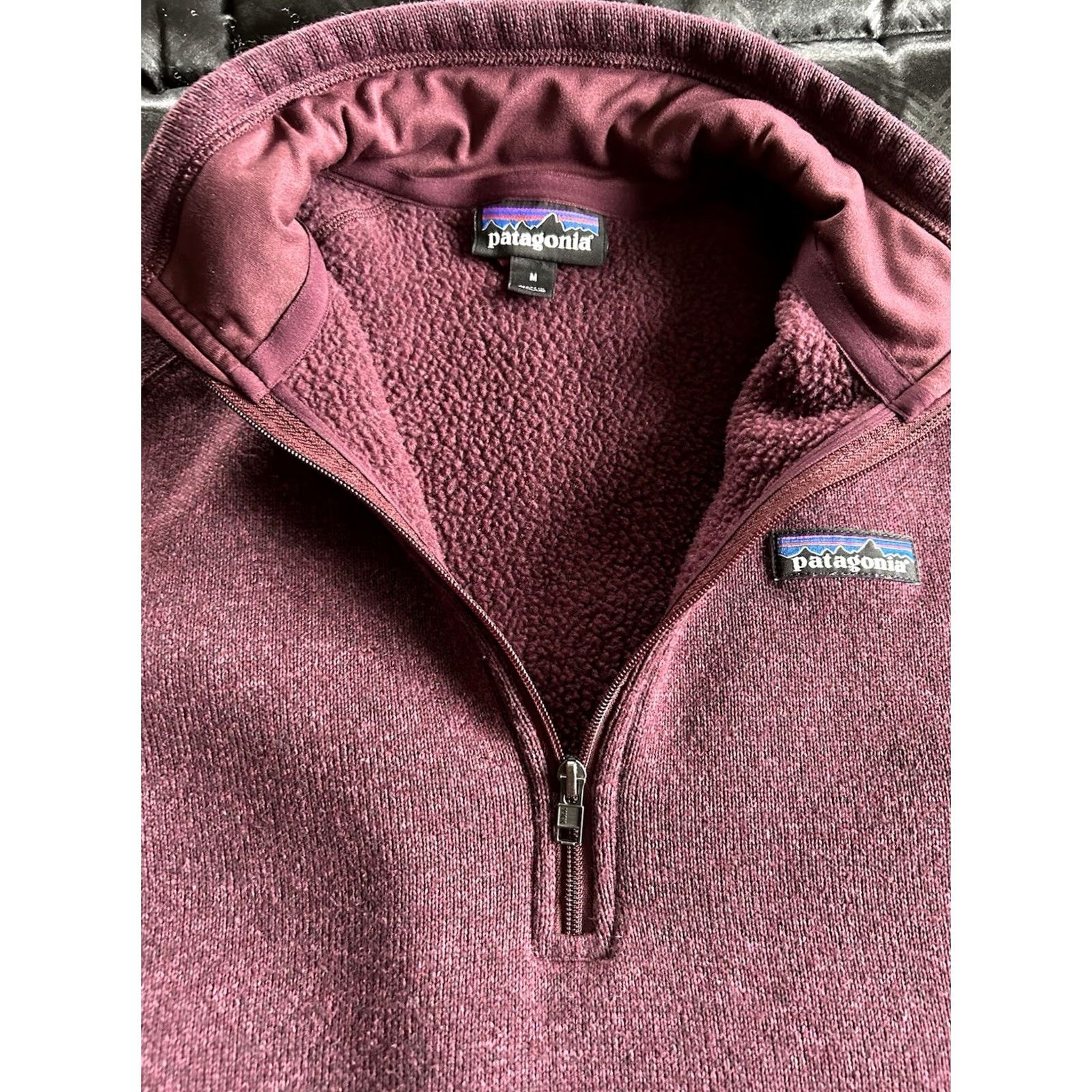 Patagonia Patagonia Better Sweater Womens Medium Red Maroon 1/4 Zip Fleece Pullover Jacket Size M / US 6-8 / IT 42-44 - 3 Thumbnail