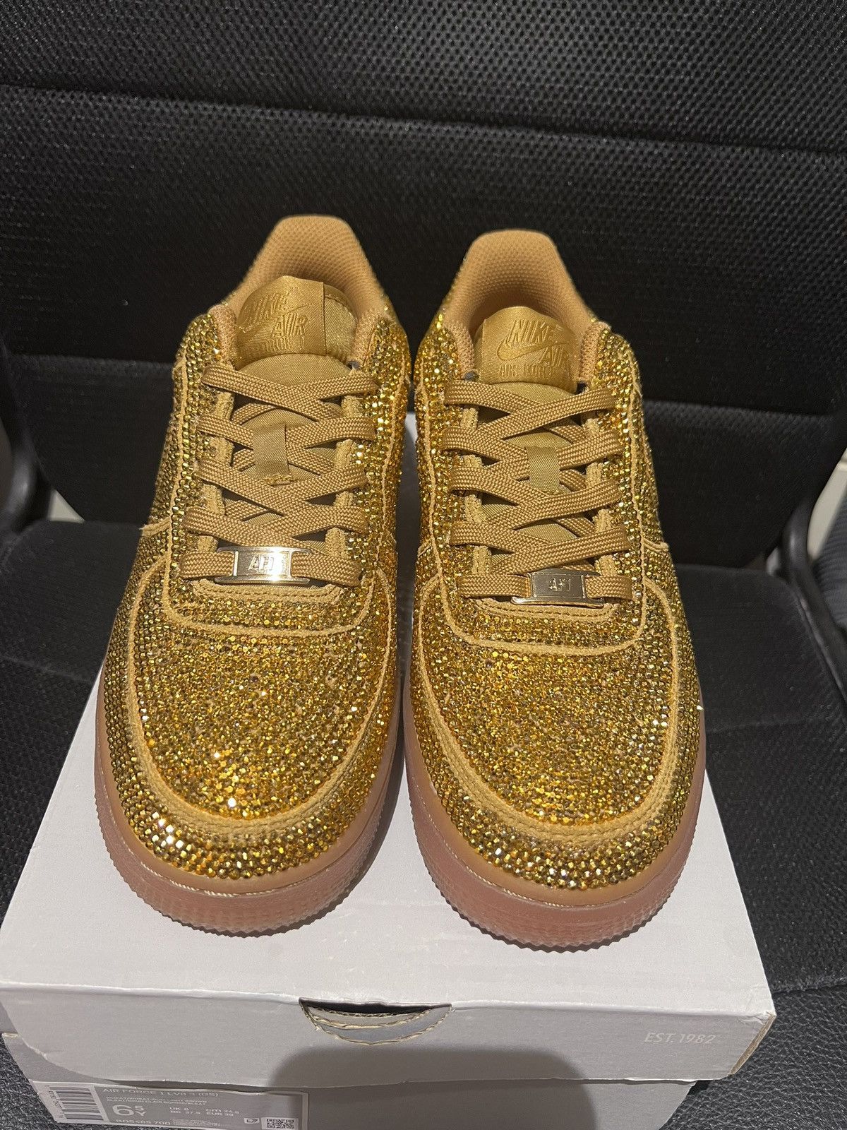 Nike Nike Air Force 1 golden crystal customized 1/1 Size US 8.5 / IT 38.5 - 4 Thumbnail