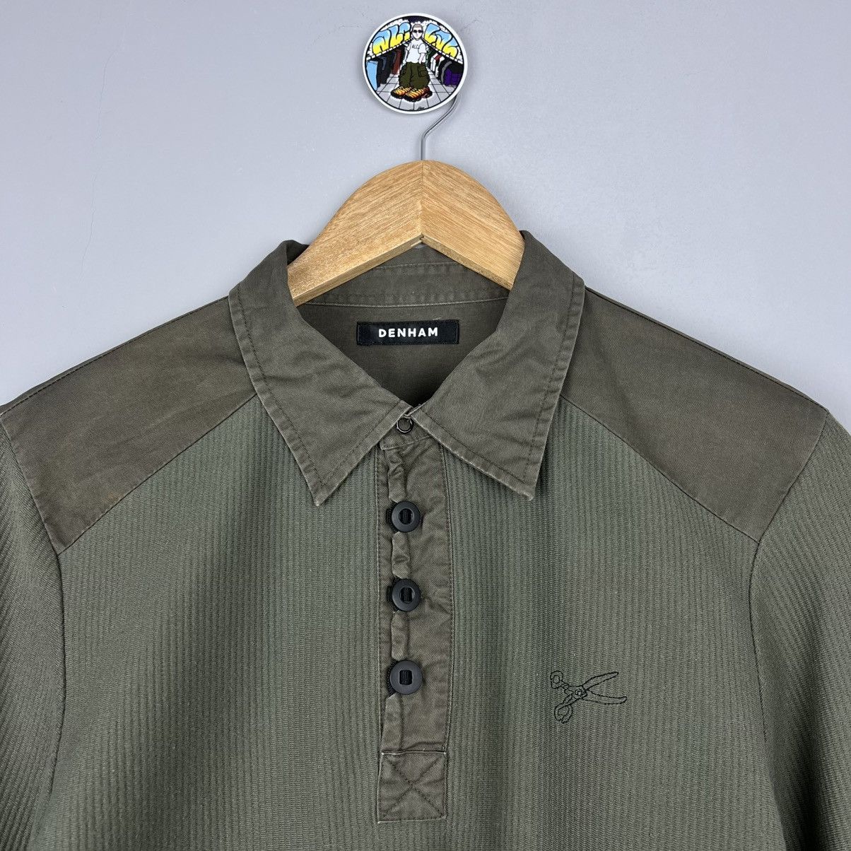 DENHAM × Designer × Japanese Brand Denham Sweater Khaki Longsleeve Polo Japanese Maharishi Size US M / EU 48-50 / 2 - 2 Thumbnail