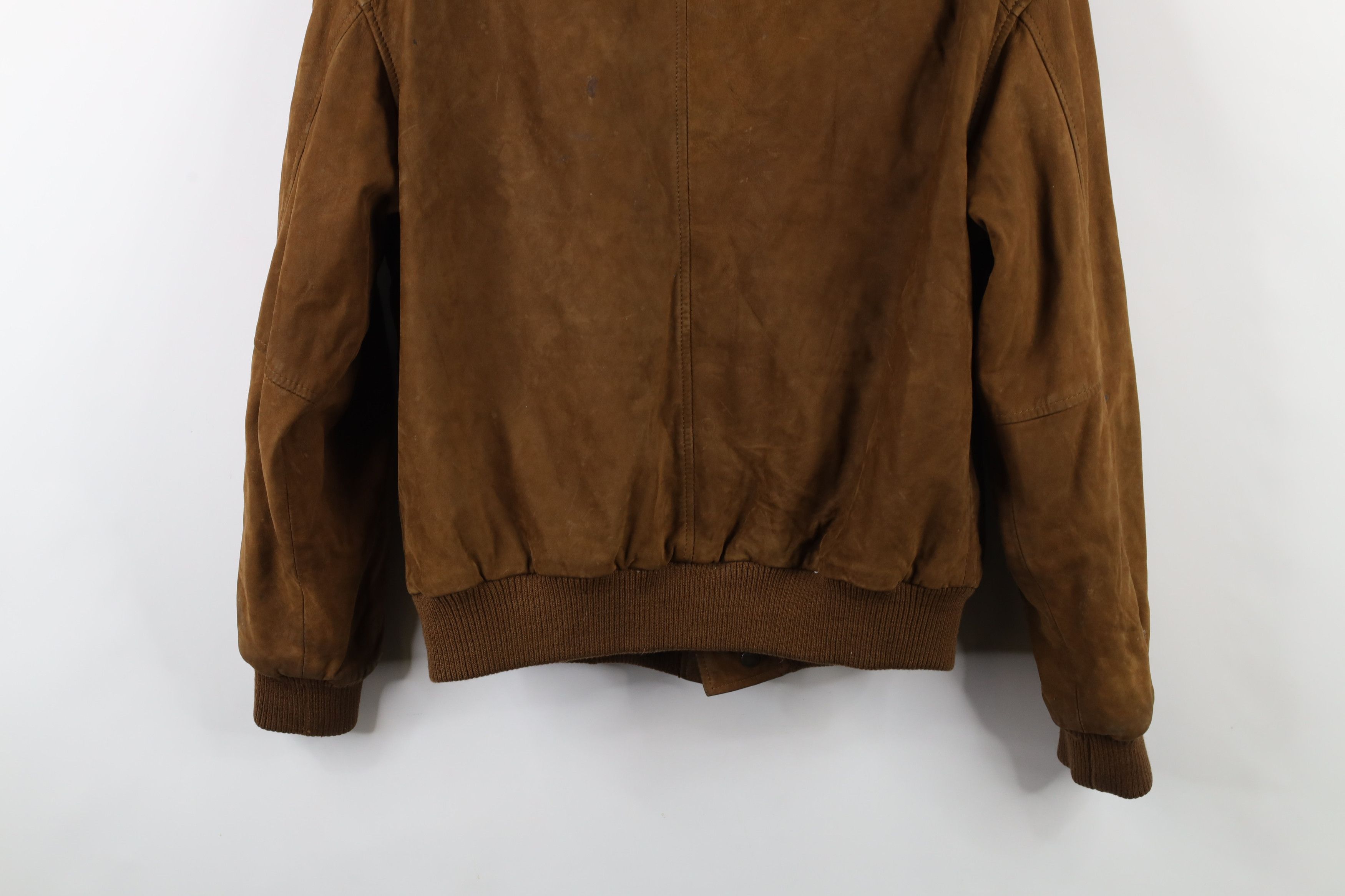 Vintage Vintage 90s Streetwear Suede Leather Flight Bomber Jacket Size US S / EU 44-46 / 1 - 18 Thumbnail