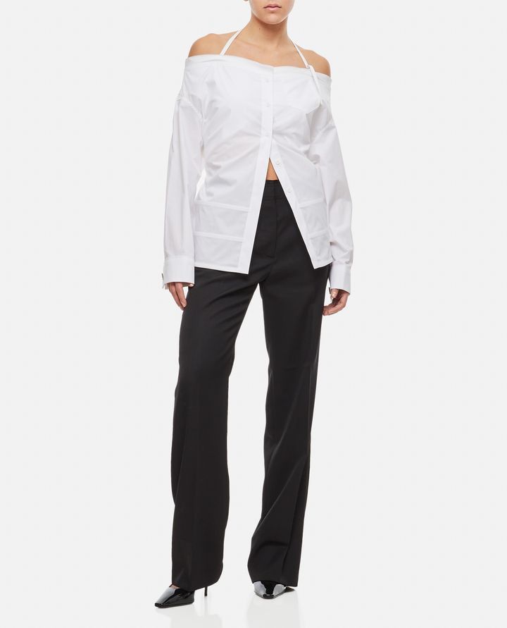 Jacquemus o1mle0824 La Chemise Peplo in White Size XS / US 0-2 / IT 36-38 - 3 Thumbnail