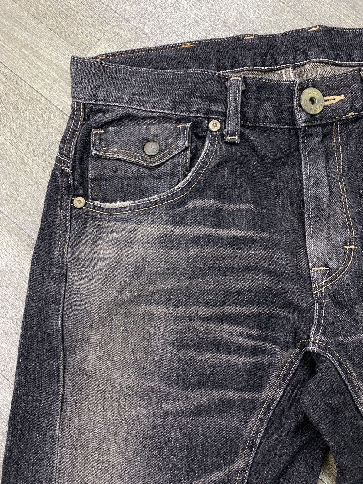 Japanese Brand Flared Jeans Edwin Japan Acid Wash Clawmark Boot Cut Lgb Y2K Size US 32 / EU 48 - 6 Thumbnail