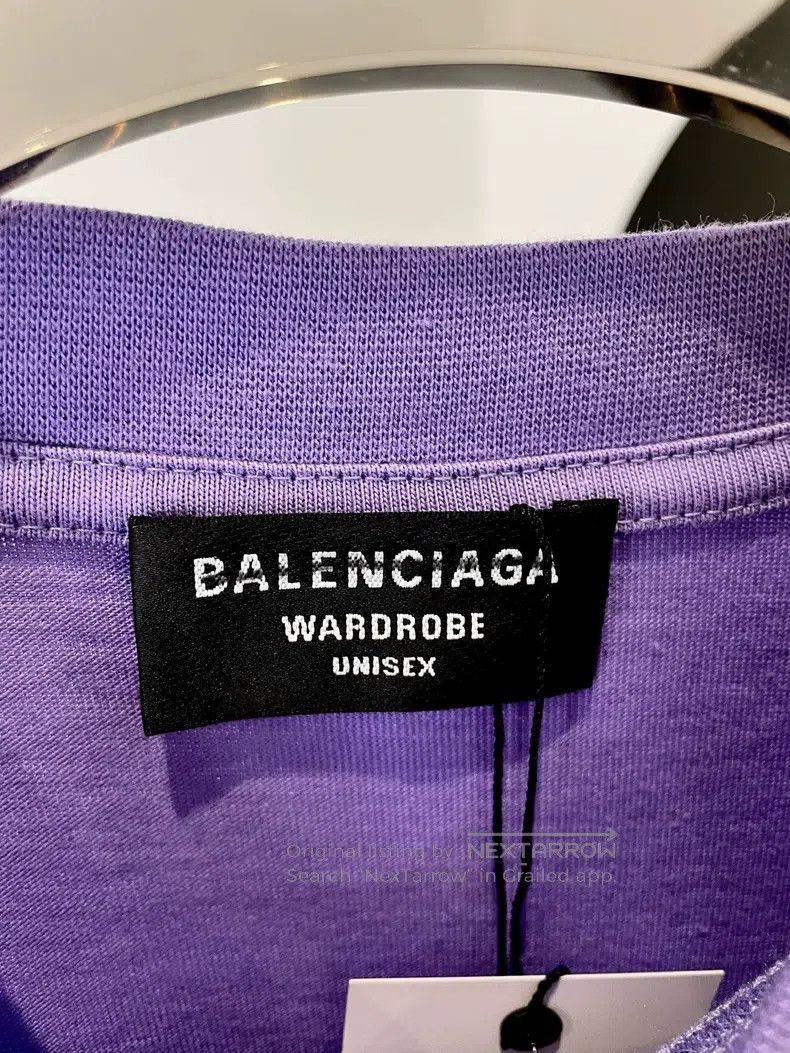 Balenciaga Balenciaga White Coke Embroidered Purple T-Shirt Size US XS / EU 42 / 0 - 3 Thumbnail