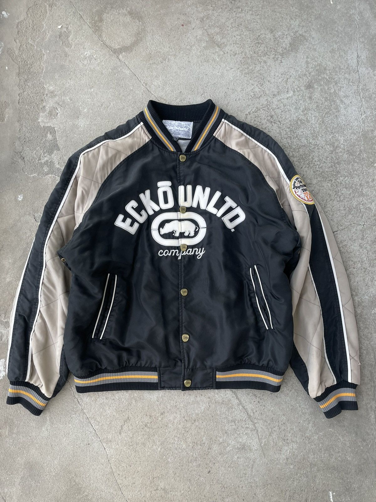 Ecko Unltd. ECKO UNLTD. VINTAGE BOMBER JACKET WITH BIG LOGO | Grailed