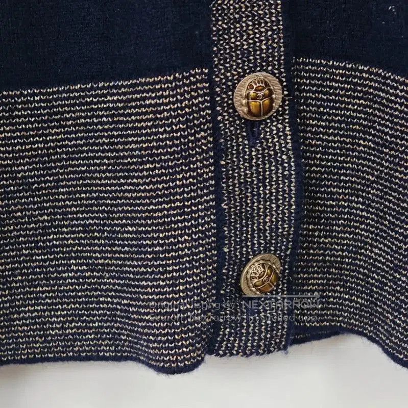 Chanel Chanel Navy Blue Cashmere Cardigan with Logo . Size M / US 6-8 / IT 42-44 - 8 Thumbnail
