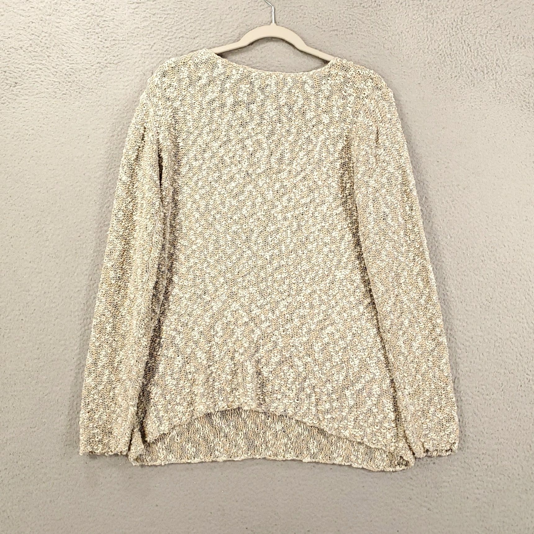 Eileen Fisher Eileen Fisher Silk Sweater Womens M Beige Silk Blend Open Knit Lightweight Pullover Knit Casual Bohemian Classic Size M / US 6-8 / IT 42-44 - 7 Thumbnail