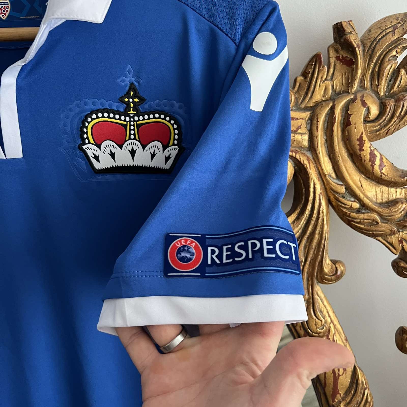 Macron Macron National Team Liechtenstein Soccer jersey Sz M Size US M / EU 48-50 / 2 - 6 Thumbnail