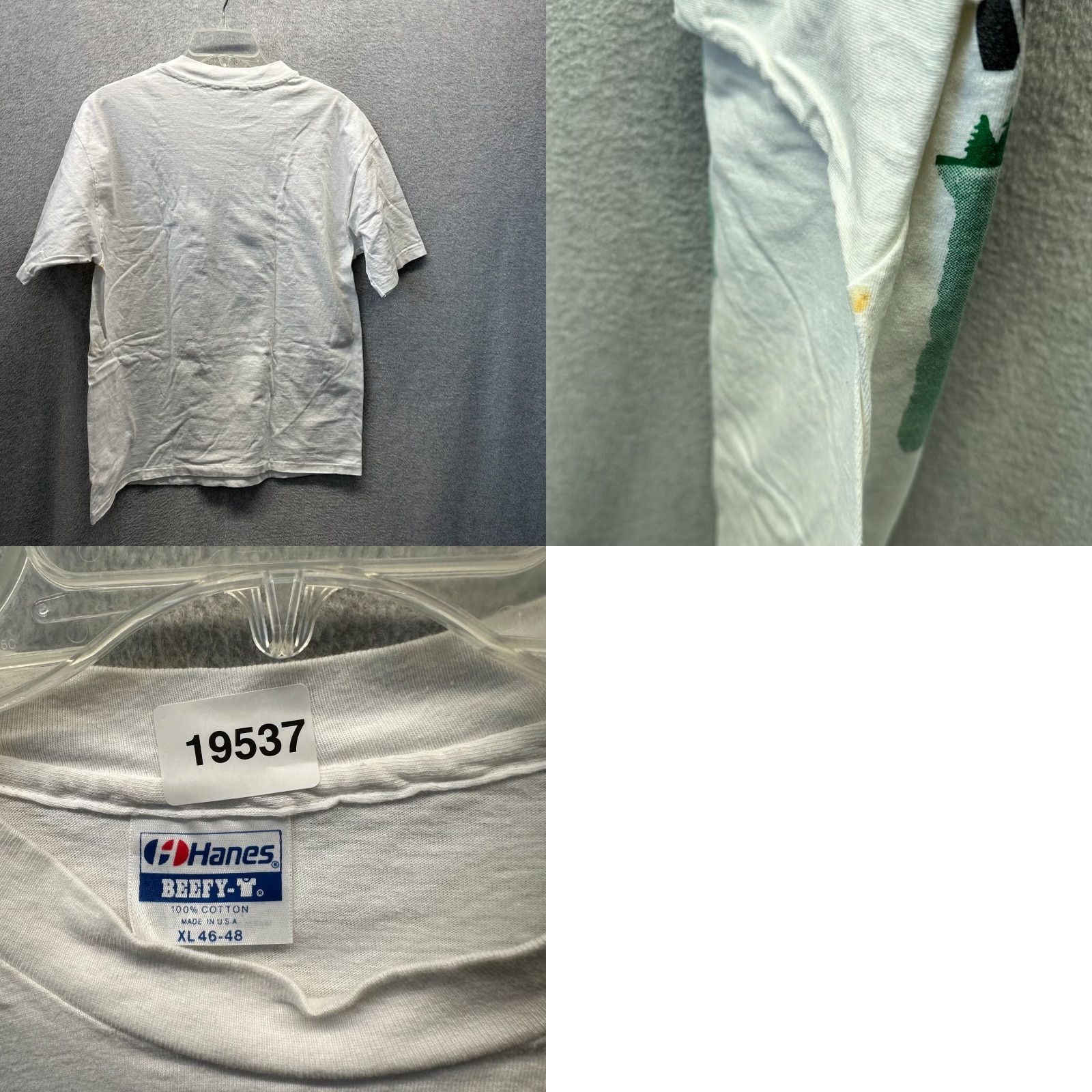 Hanes VINTAGE Hanes Shirt Mens XL White 80s Classic Crew Neck Short Sleeve T-Shirt Made in USA Size US XL / EU 56 / 4 - 9 Thumbnail