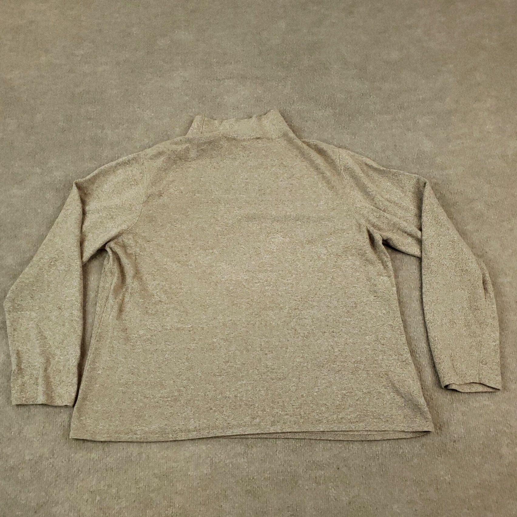 Talbots Talbots Pullover Sweater Womens XL Brown Lightweight Italy Made Mock Neck Knit Size XL / US 12-14 / IT 48-50 - 6 Thumbnail