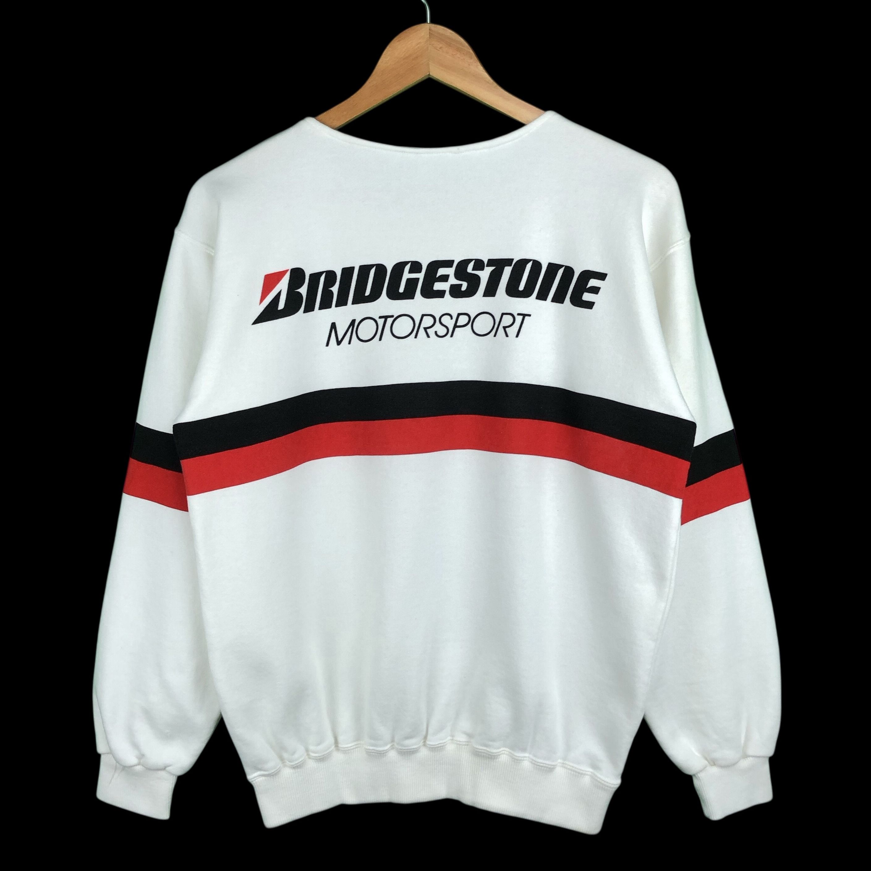 Vintage Bridgestone Motorsport Racing Stripes Sweatshirt