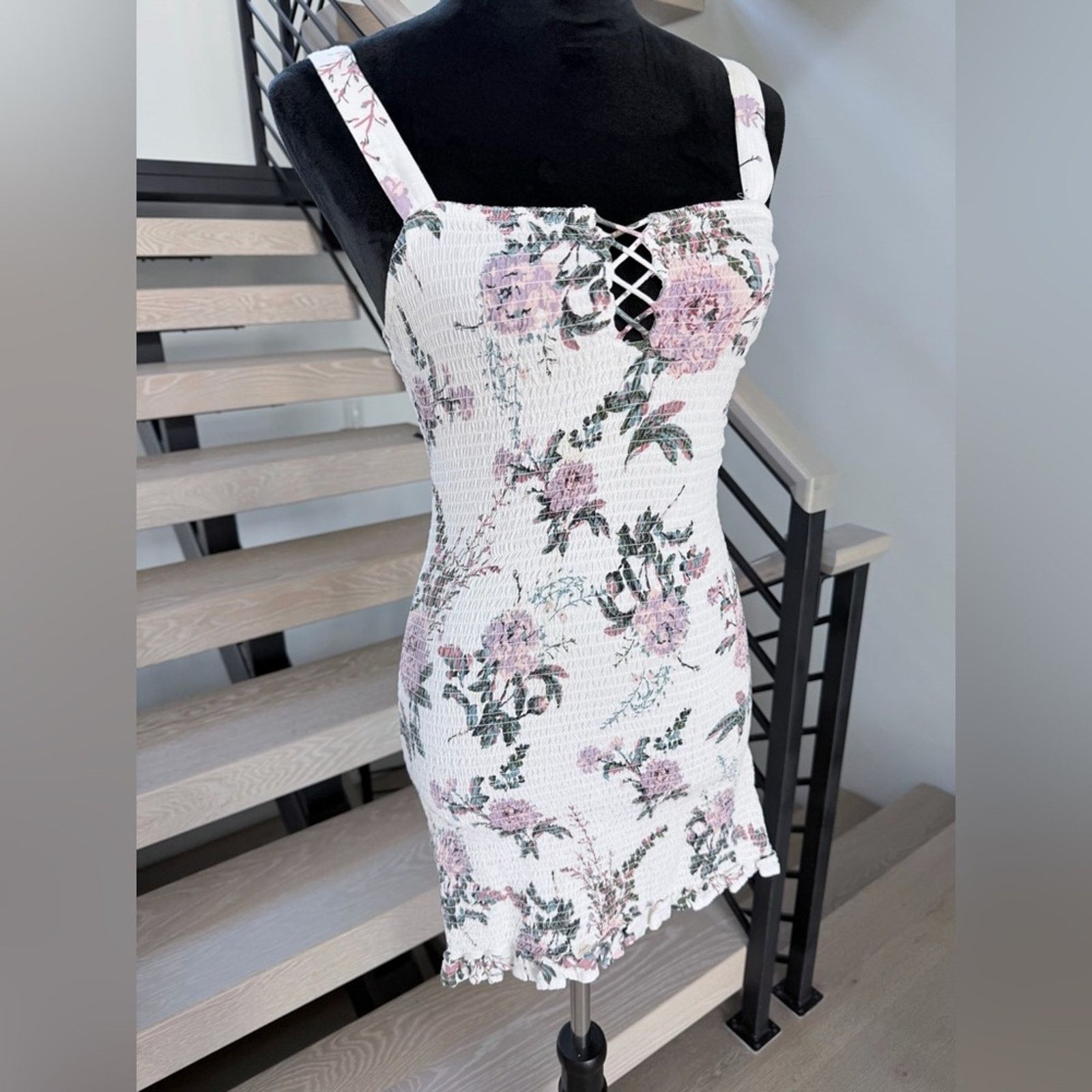 Other New Y2K Floral Print White Dress size XS/S Size XS / US 0-2 / IT 36-38 - 3 Thumbnail