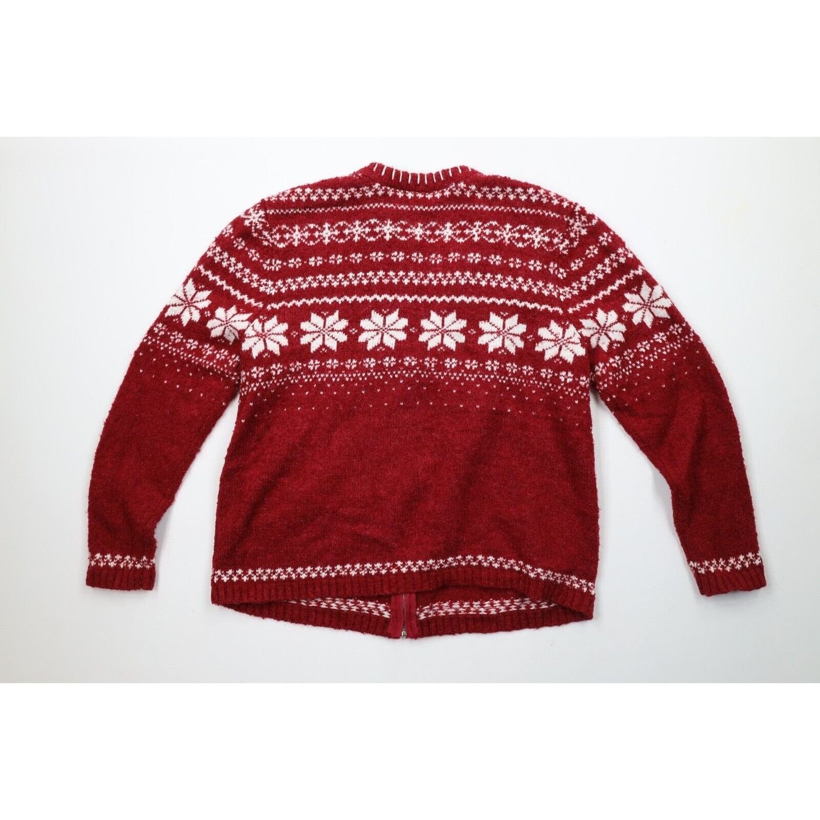 Vintage Vintage 90s Christmas Fair Isle Polar Bear Sweater Size L / US 10 / IT 46 - 9 Thumbnail