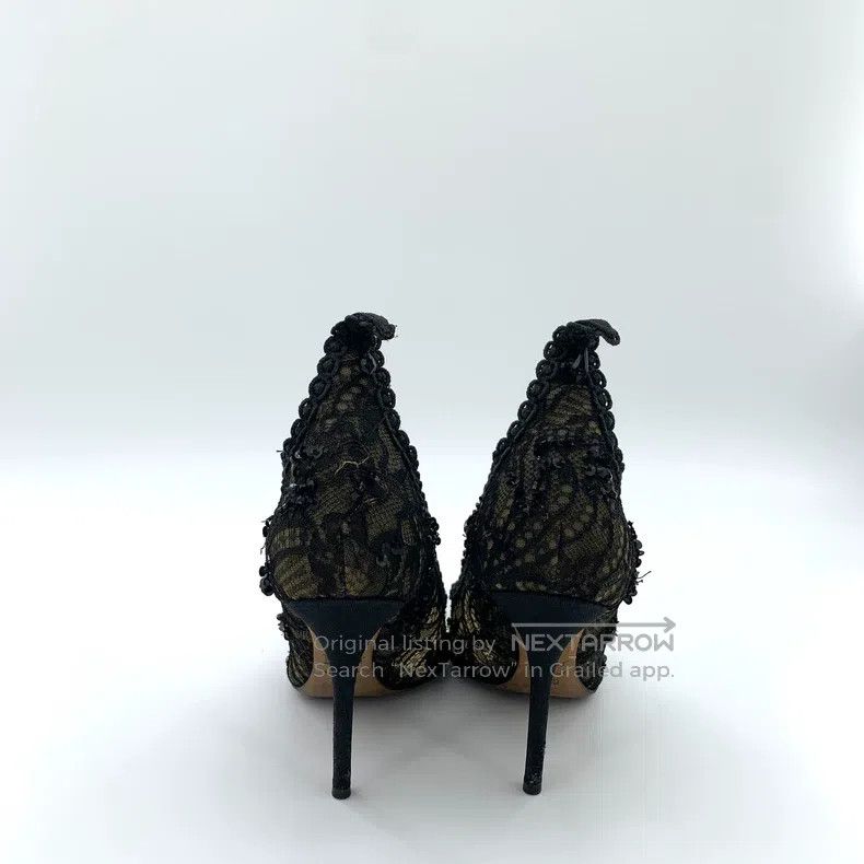 Dior Dior Black lace sequins beaded decoration thin heels high Size US 5.5 / IT 35.5 - 4 Thumbnail